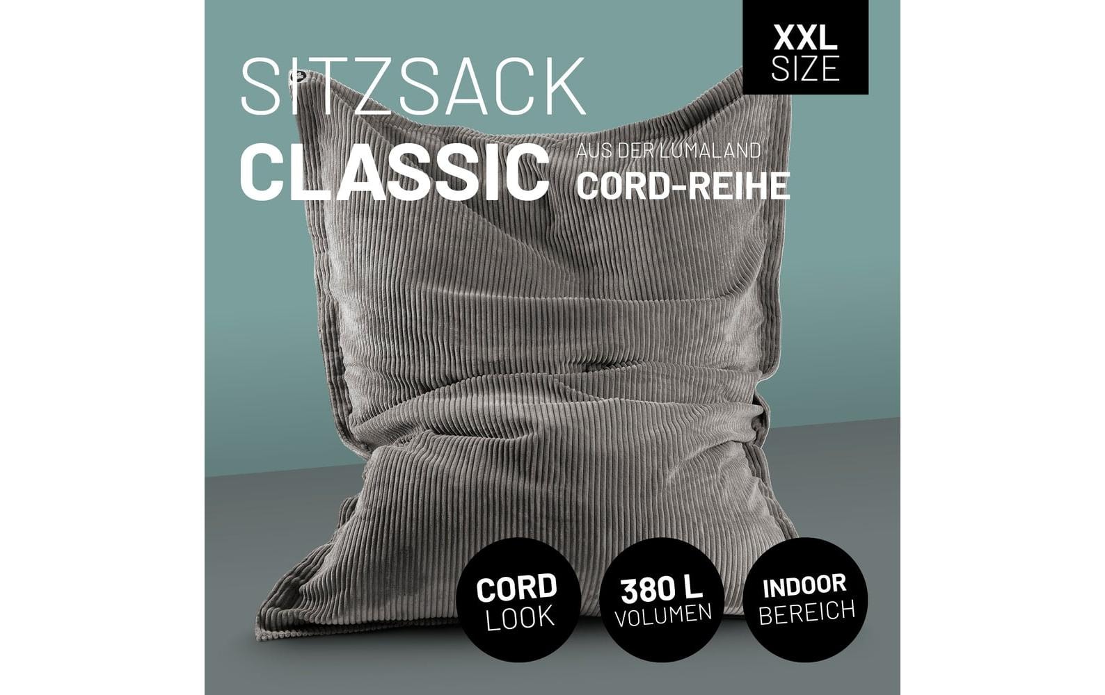 Lumaland Pouf »Cord 380 l« Sitzsack für Innen