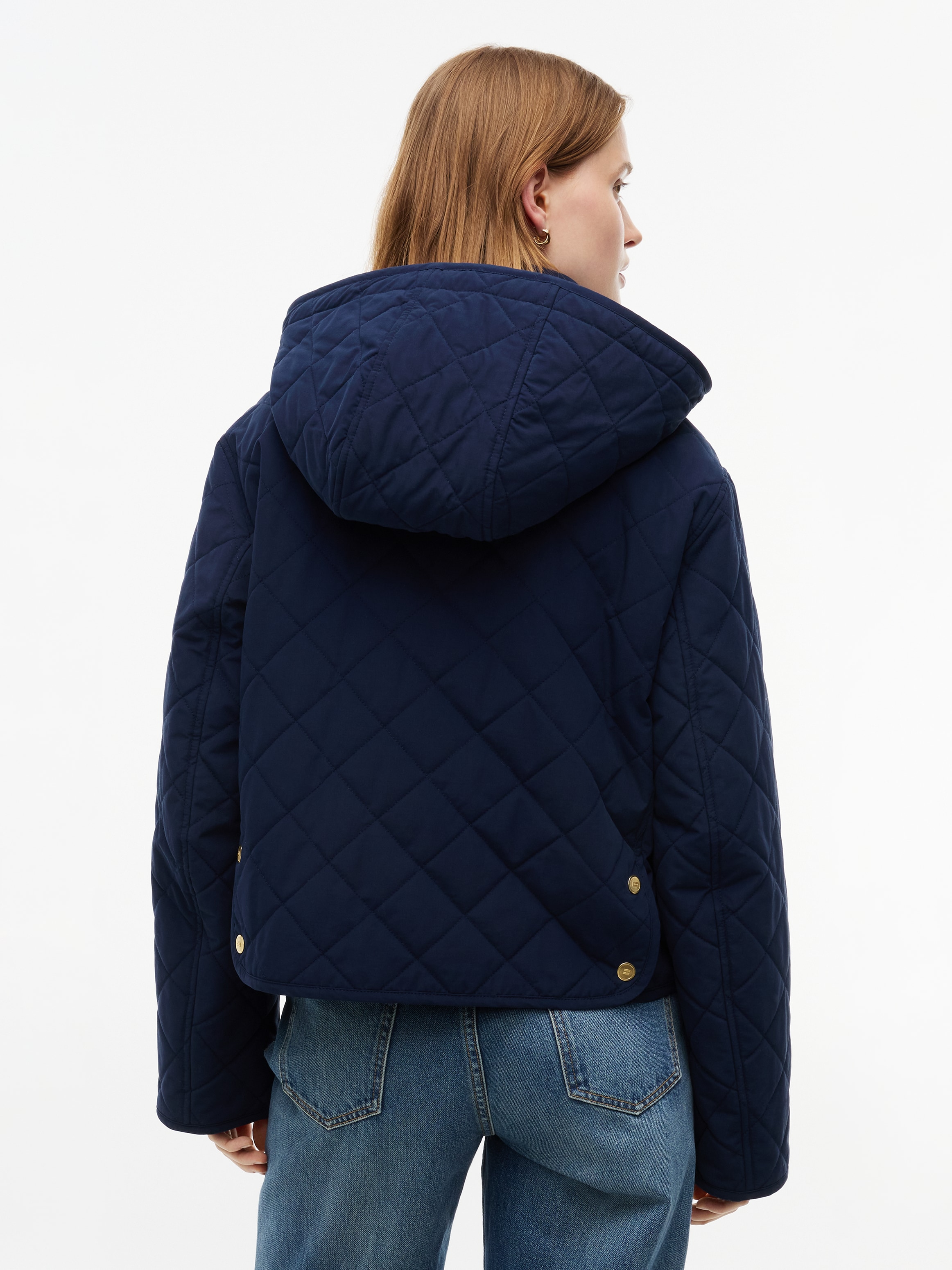 Tommy Hilfiger Veste matelassée »QUILTED HOOD JACKET« avec capuche mélange de coton
