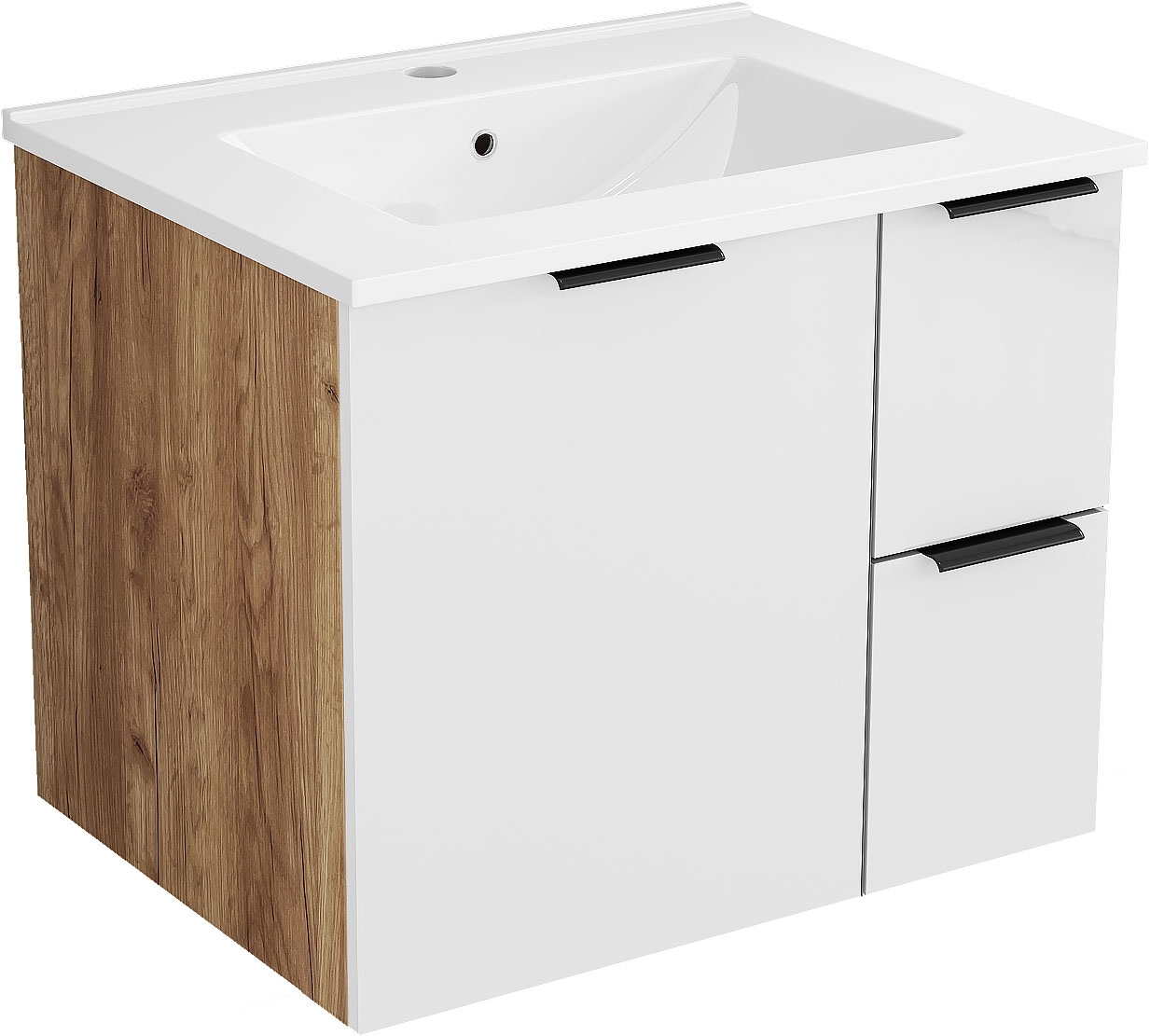 GOODproduct Waschtisch »Picante« inkl. Keramikbecken, 60 und 80 cm, 1Tür + 2 Schubladen, wandhängend