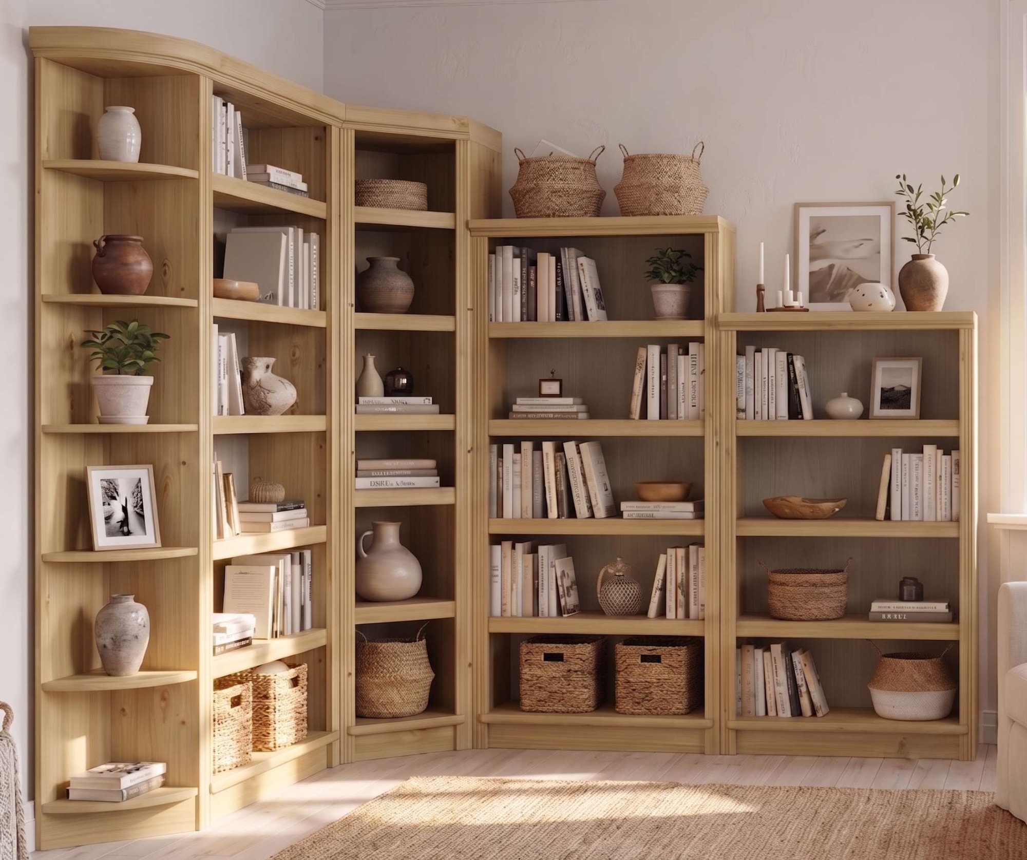 GOODproduct Étagère à livres »Soeren« en pin massif, profondeur 29 cm, certifié FSC®