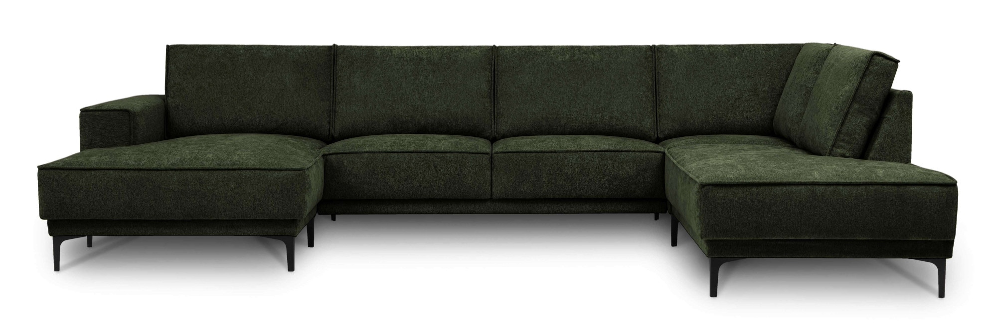GOODproduct Paysage de salon »OLAND Bouclé U-Form, XXL, B: 345 cm, Skandi-Design« Forme en U, 345 cm, suspension à ressorts ondulés, design scandinave, pieds en métal