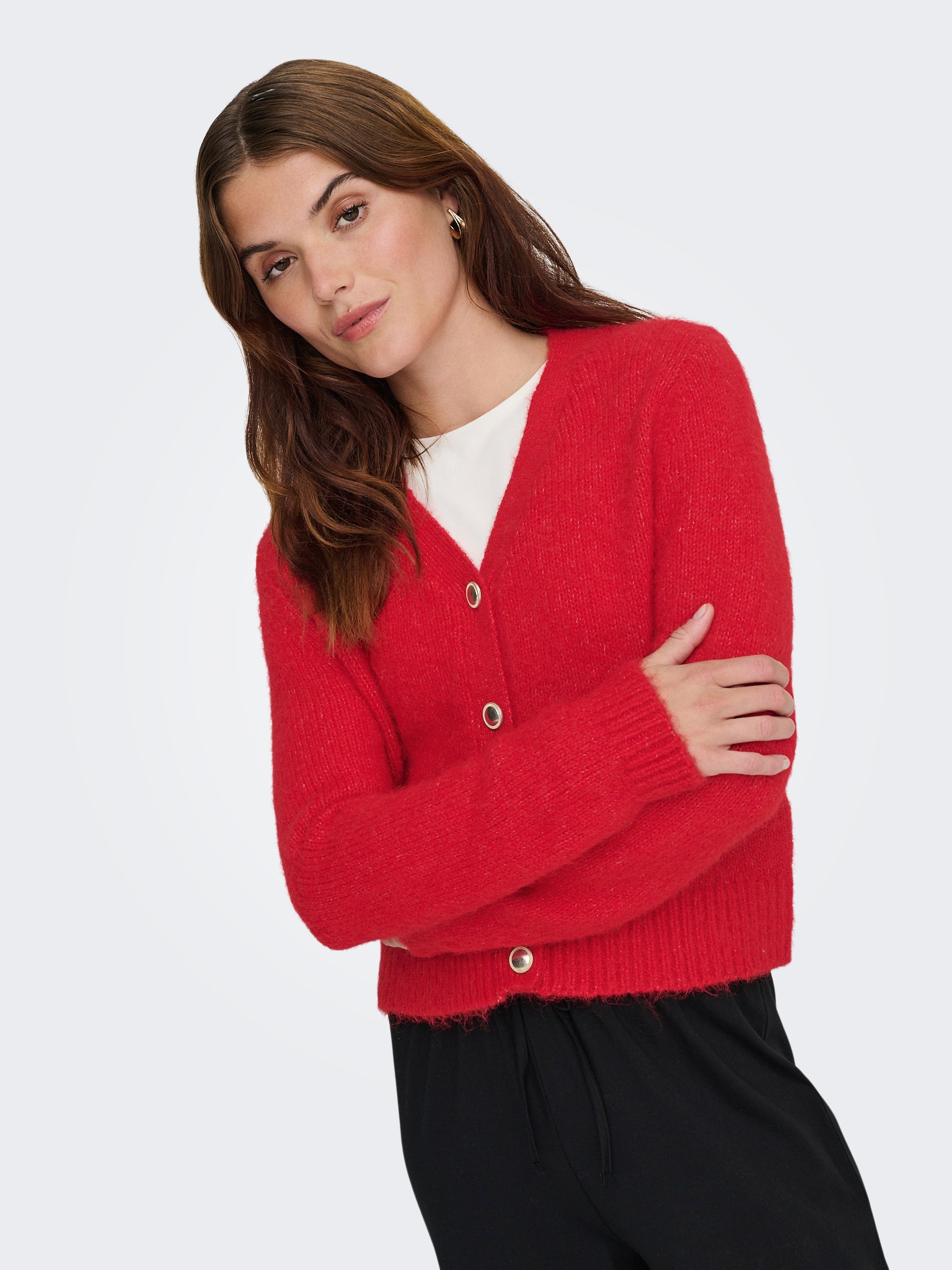 ONLY Veste en tricot »ONLMAGGIE LIFE LS V-NECK CARDI CC KNT«