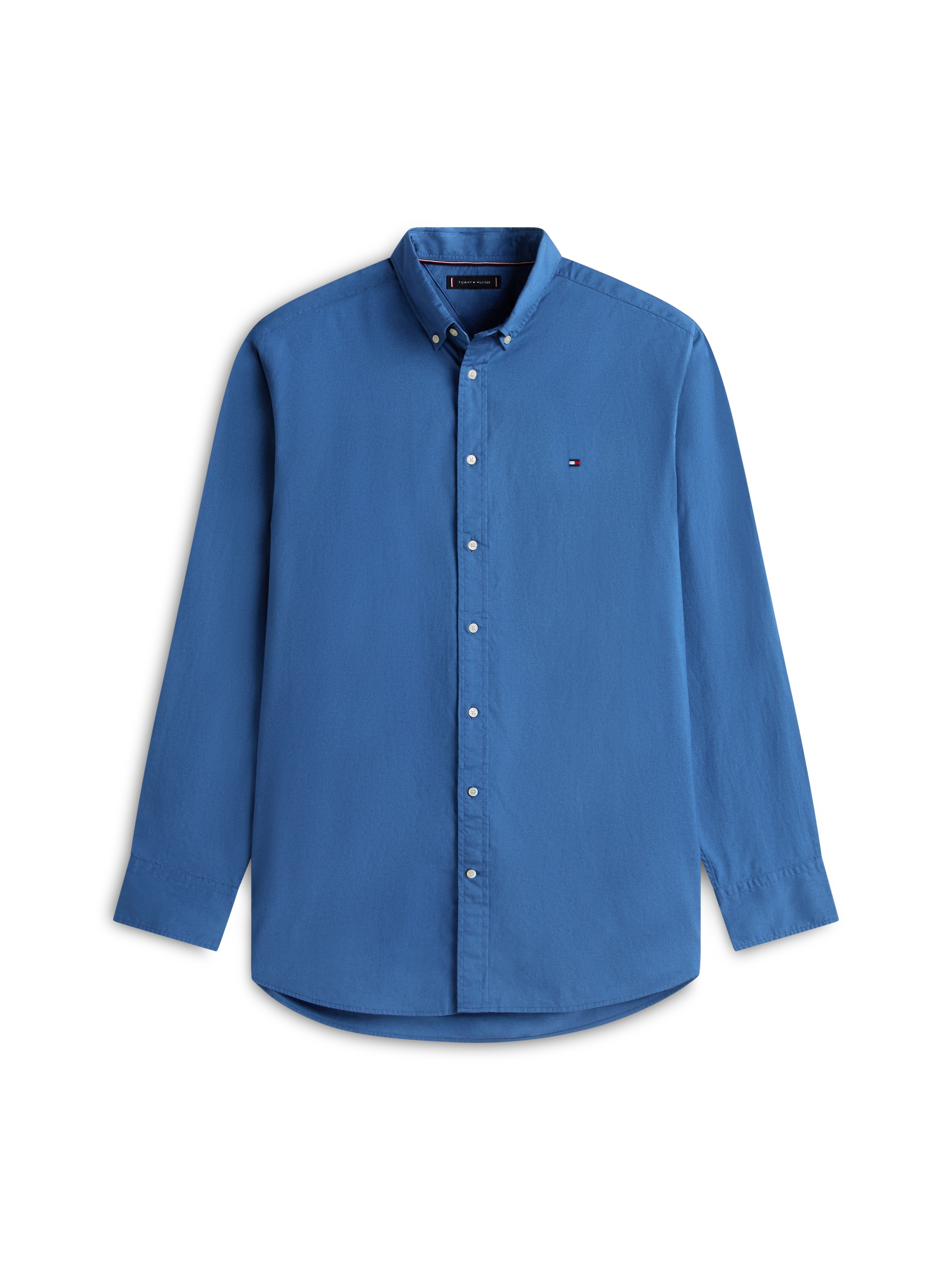 Tommy Hilfiger Big & Tall Langarmhemd »BT - FLEX POPLIN SOLID« Grosse Grössen, Button-down-Kragen, regular fit