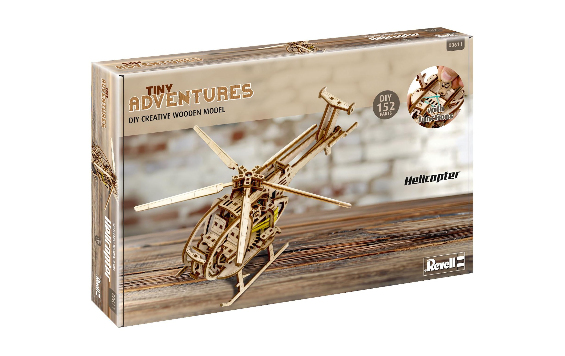 Revell® Modellbausatz »Tiny Adventures – Helicopter Holzbausatz« 173 Stk. tlg.