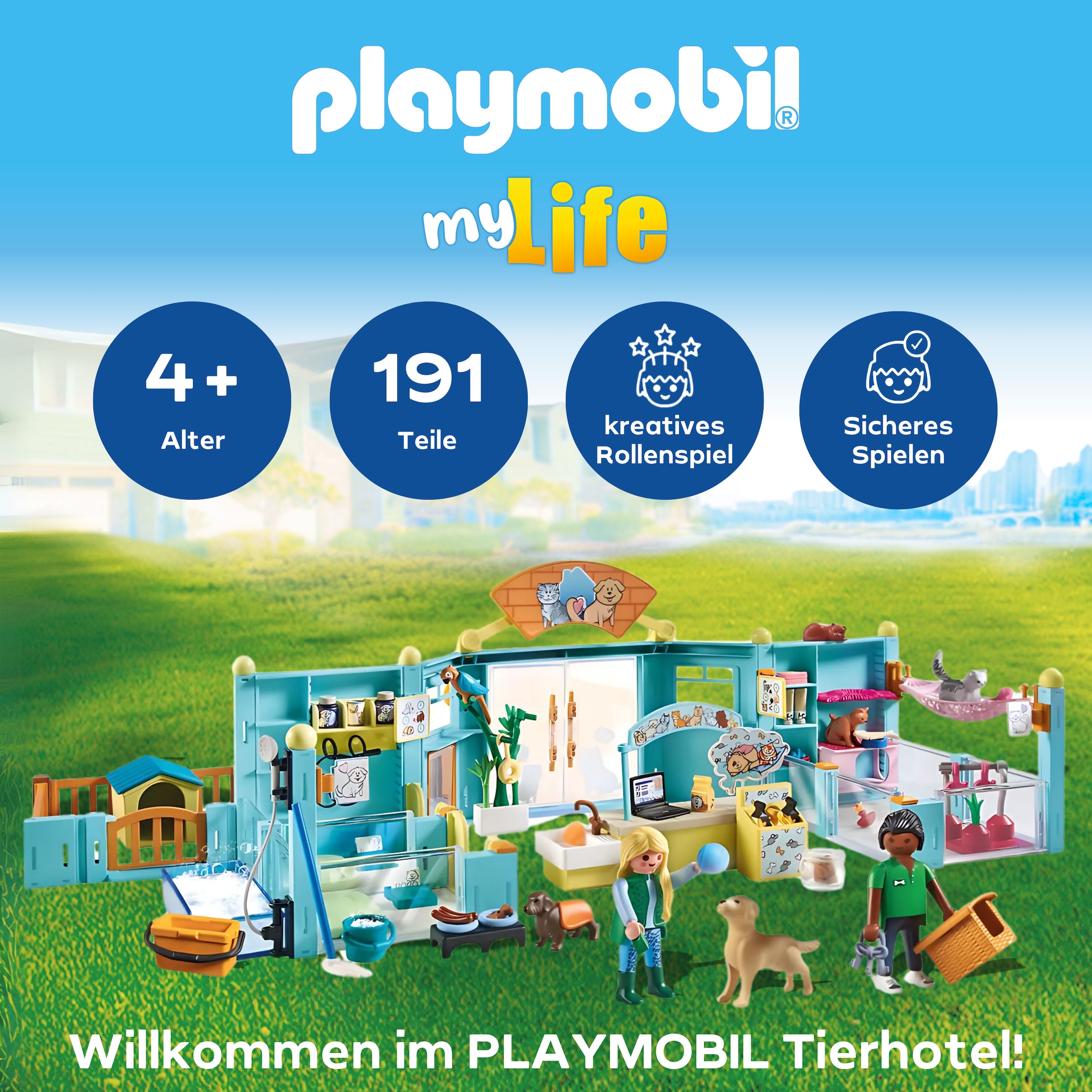 Playmobil® Konstruktions-Spielset »Tierhotel (71742), Playmobil My Life« Made in Europe