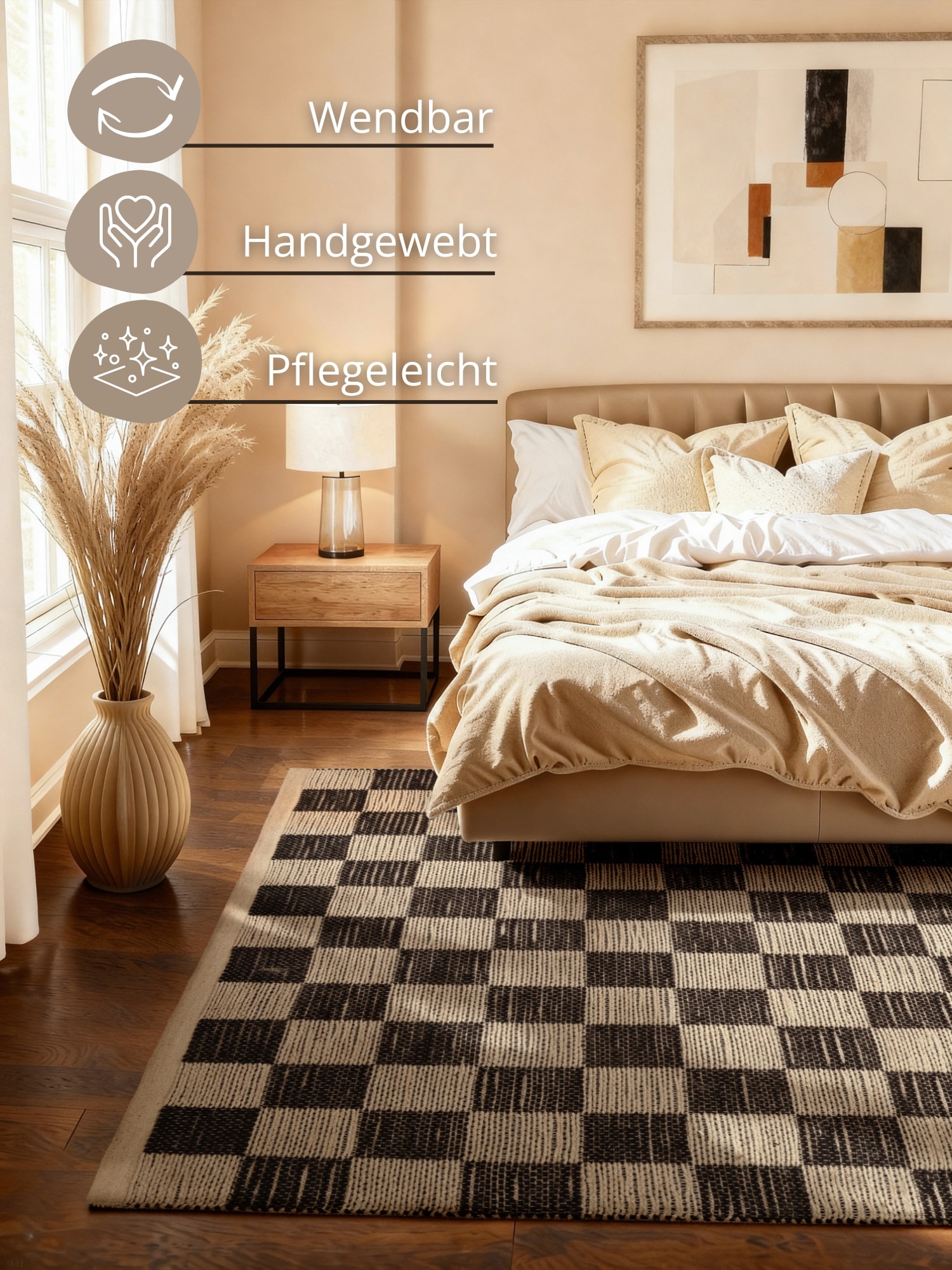 HANSE Home Teppich »Rex« rechteckig 7 mm Höhe Jute, Handgemacht, Wohnzimmerteppich, Naturteppich, Wohnzimmer, Läufer