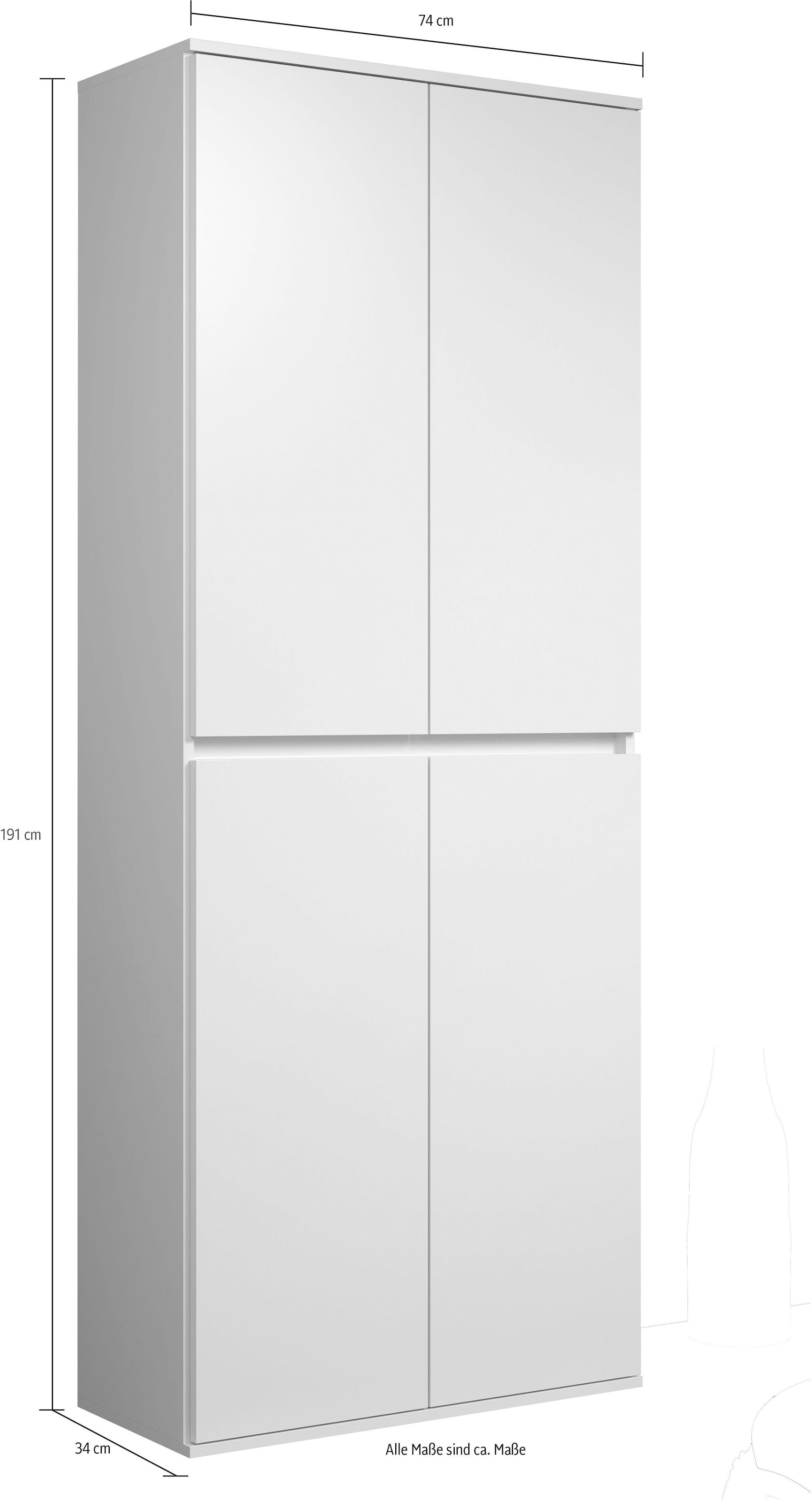 Home affaire Armoire multi-usages »Novara« Mehrzweckschrank mit Kleiderstange - (B/T/H) nach Wahl 37-74/34/191 cm