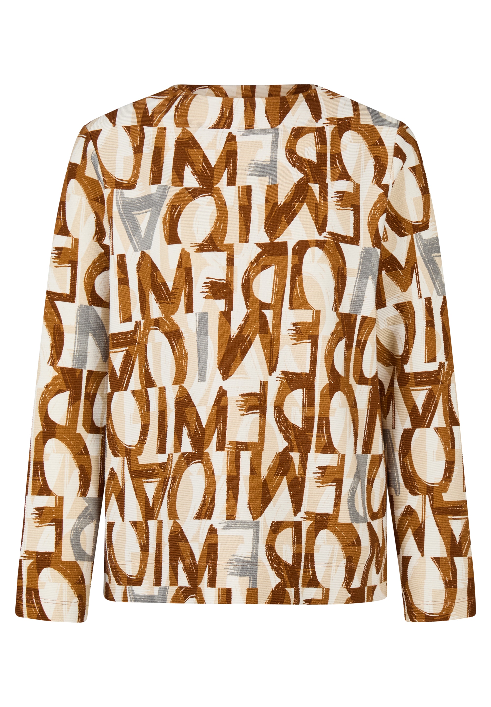 Rabe T-shirt à manches longues avec imprimé intégral et col montant