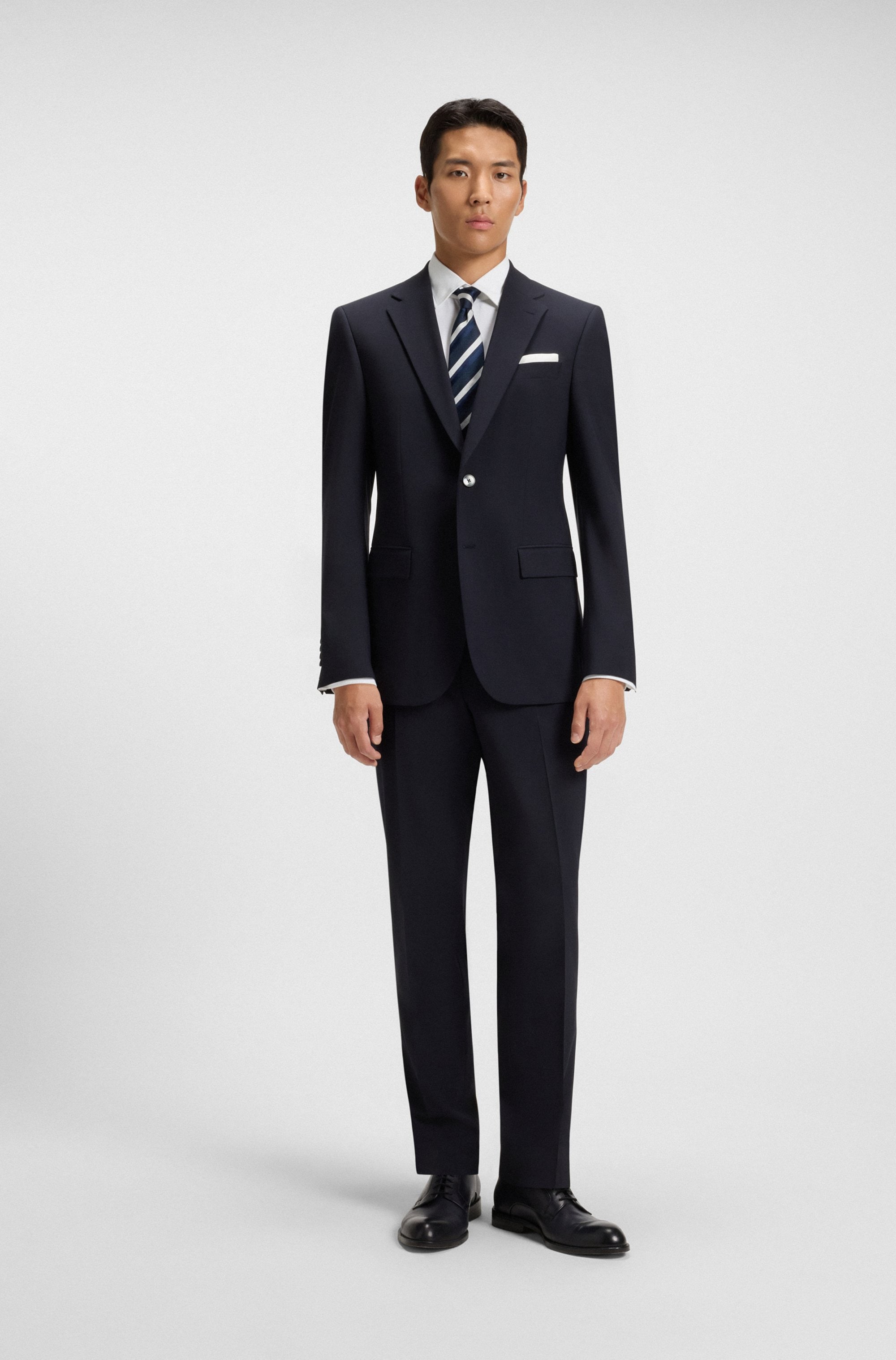 BOSS Chemise d'affaires »HANK« Slim-Fit, aus funktionalem Stretch-Twill, Kentkragen
