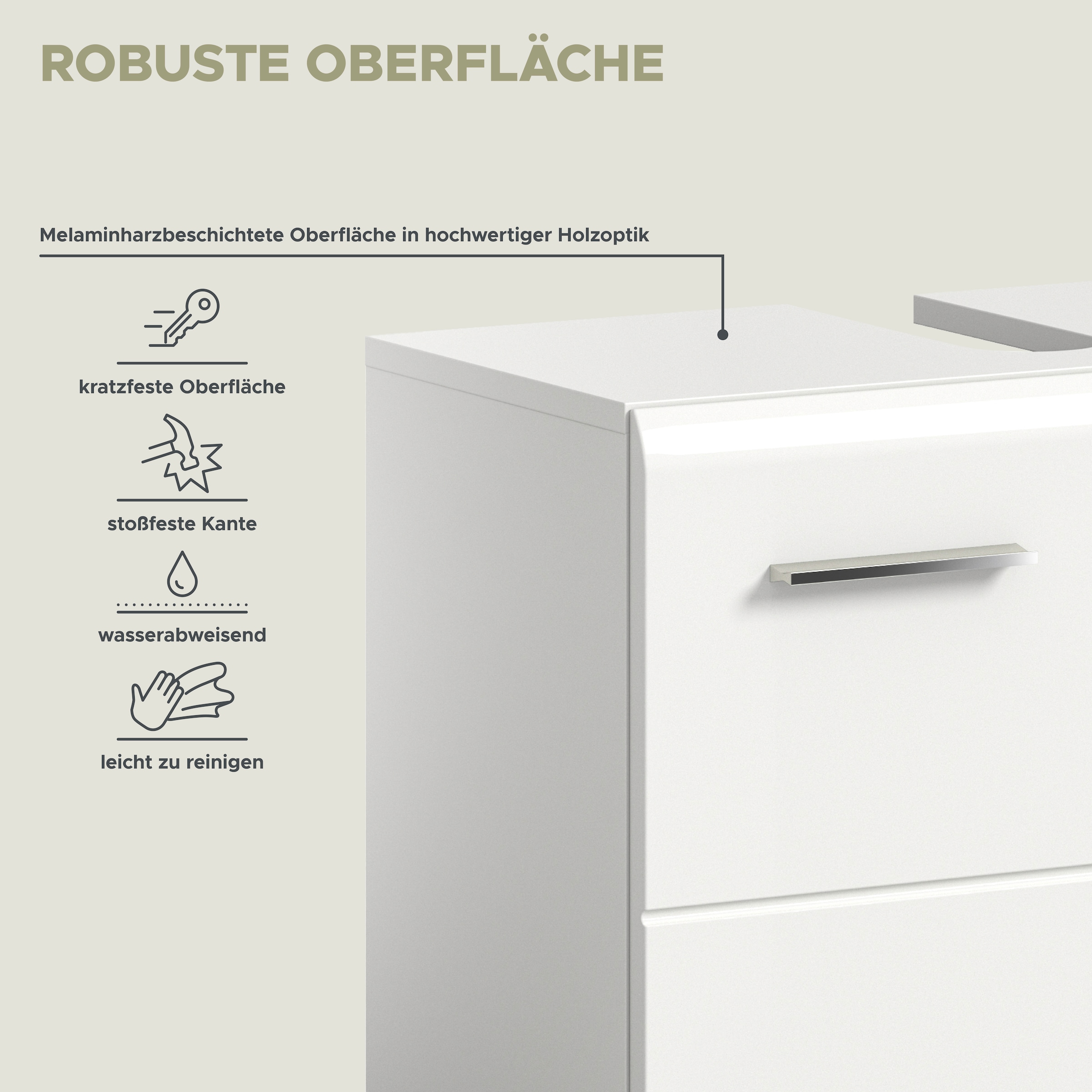 INOSIGN Badmöbel-Set »FLORENZ, TOPSELLER!, 3-teilige Badkombination, hochwertige MDF-Front« best. aus: 1 Unterschrank, 1 Waschbeckenunterschrank, 1 Spiegelschrank, 