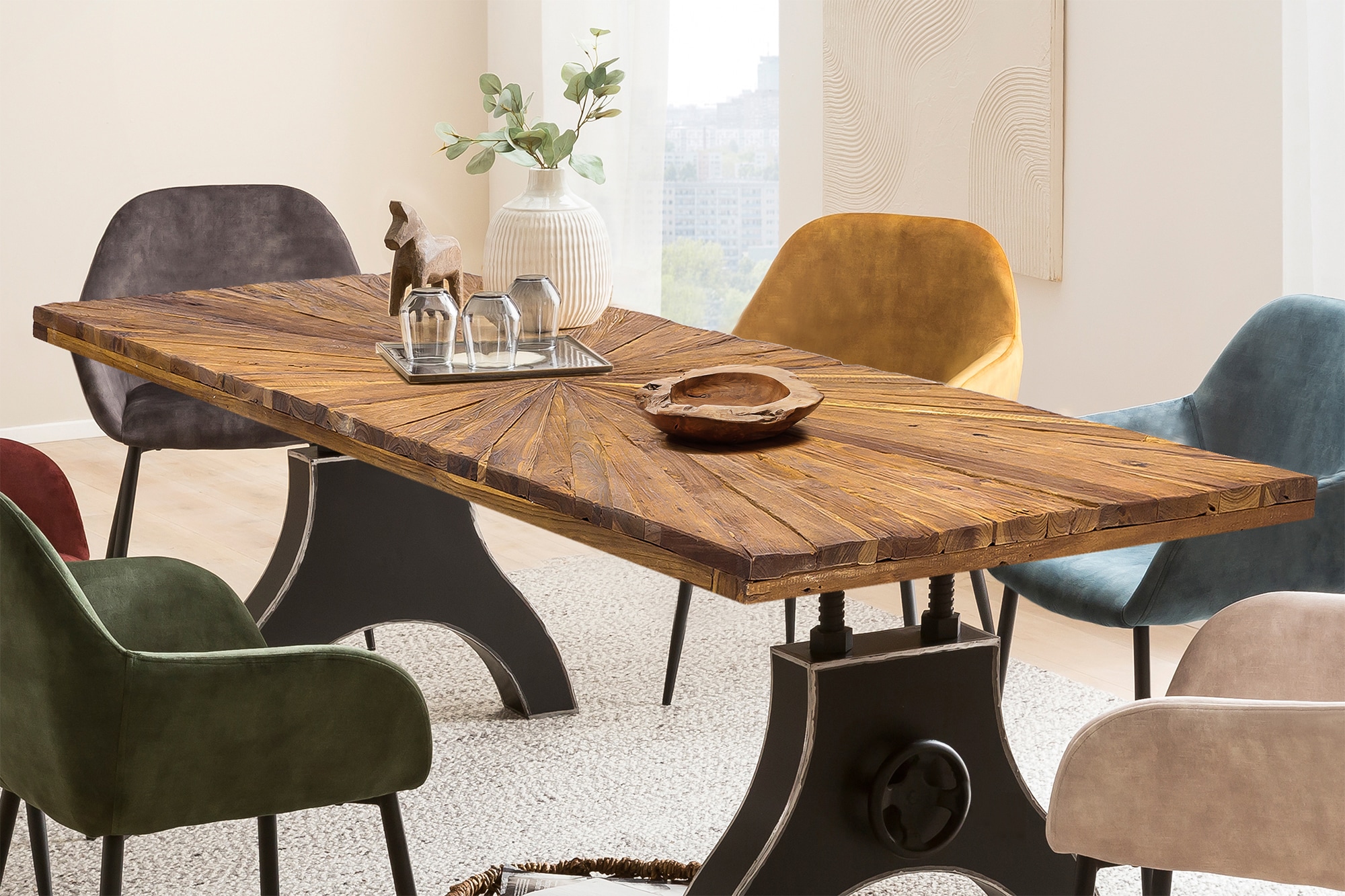 SIT Tischplatte 1 Stk. tlg. mit extravagantem Sonnendesign