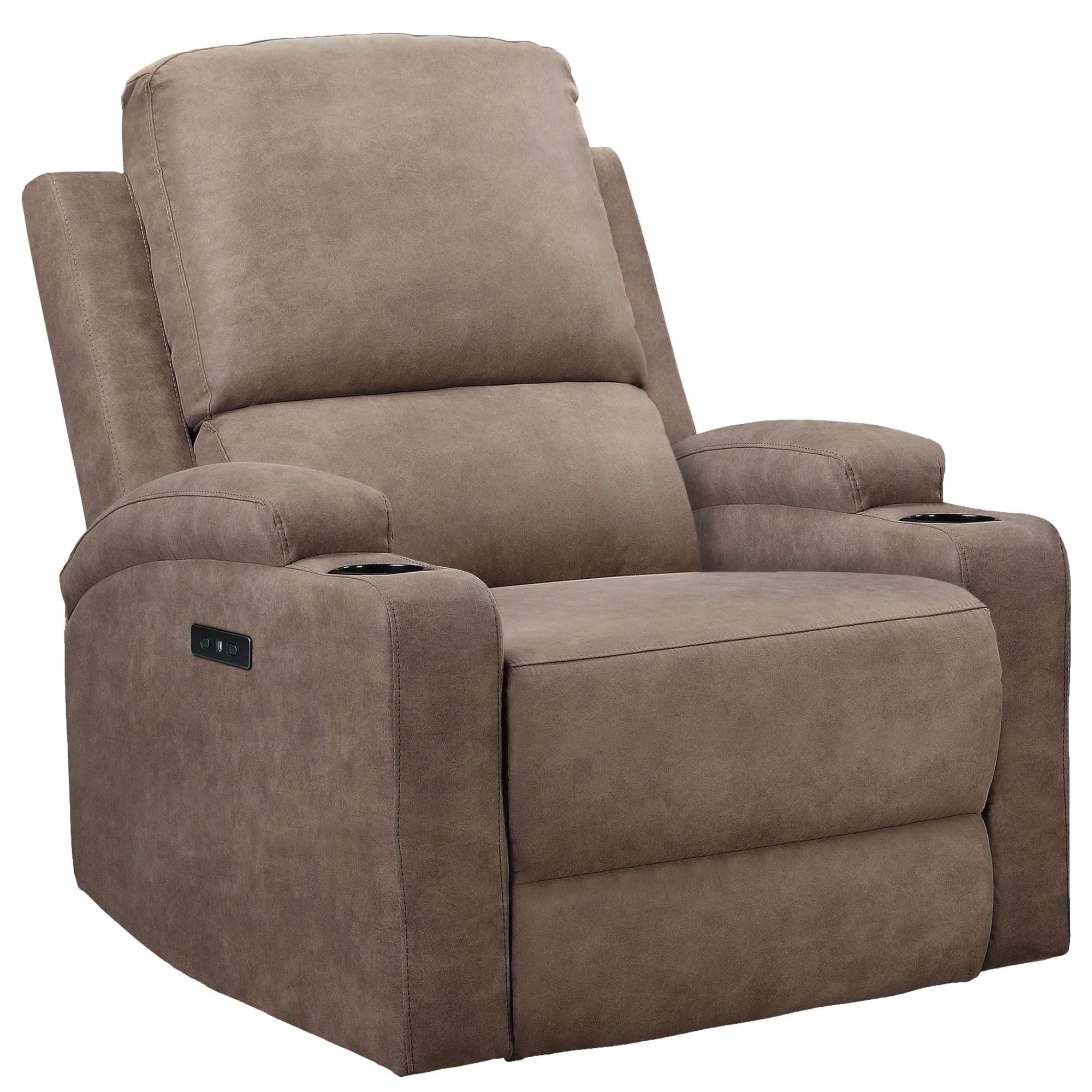 GOODproduct Fauteuil de relaxation »NAPORI Microfaser, Kinosessel, Multimedia-Sessel« Fauteuil TV avec fonction relaxation manuelle et électrique et porte-boisson