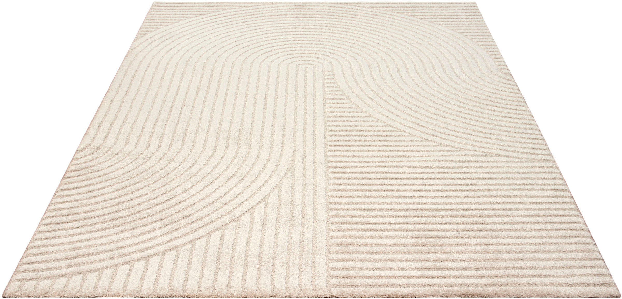 GOODproduct Designteppich »Eliaan 3D Optik/Hoch-Tief Effekt« rechteckig 14 mm Höhe hohe Flordichte und angenehm weich, Teppich Wohnzimmer Boho Design