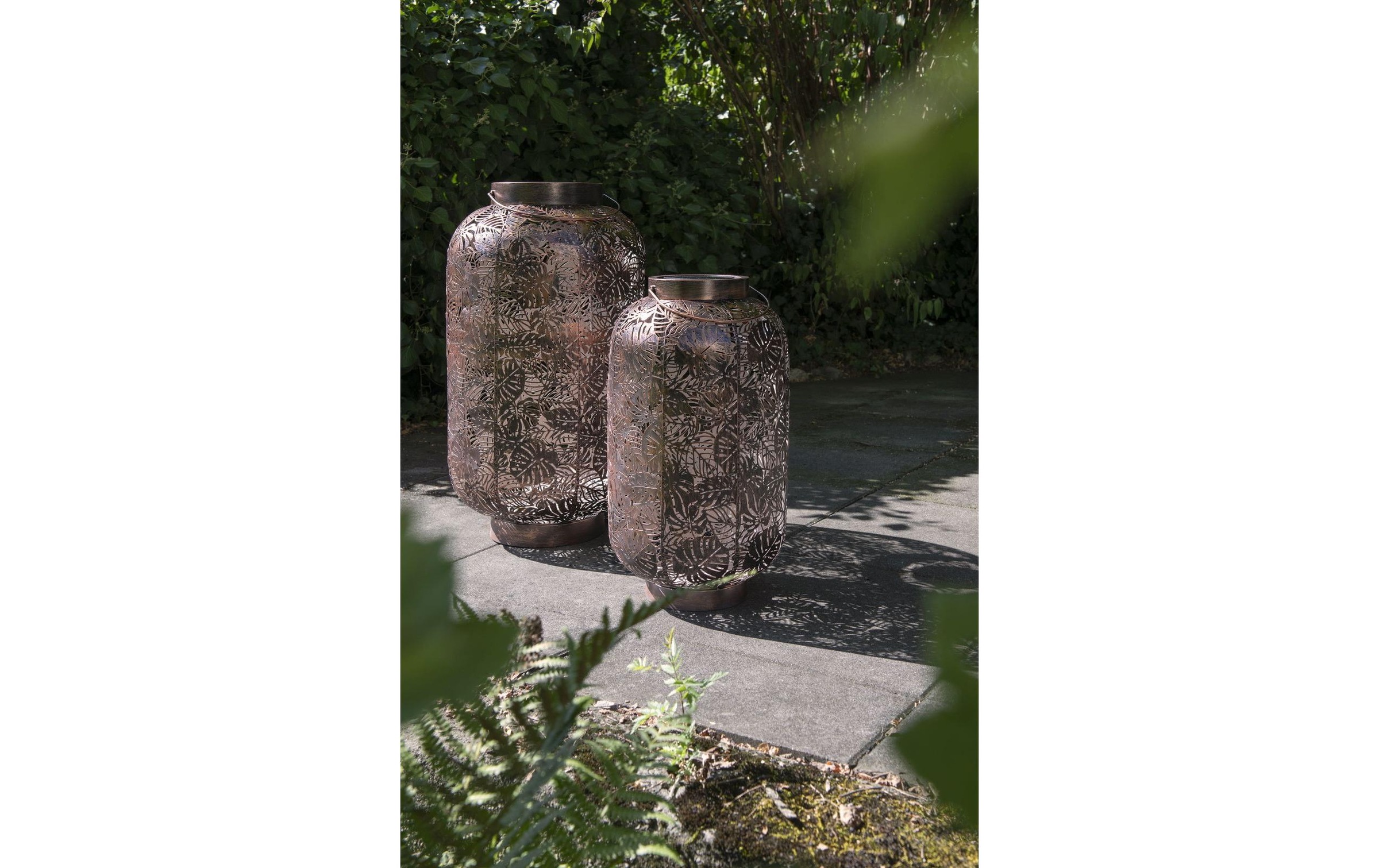 STT Laterne »Antic Grand Jungle Bronze« Dekorative Solar-Laterne aus Metall für Drinnen und Draussen