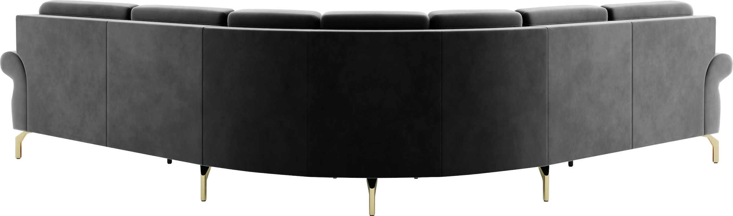 sit&more Canapé d'angle »Orient 1 L-Form« inkl. 4 Zierkissen mit Strass-Stein, goldfarbene Metallfüsse