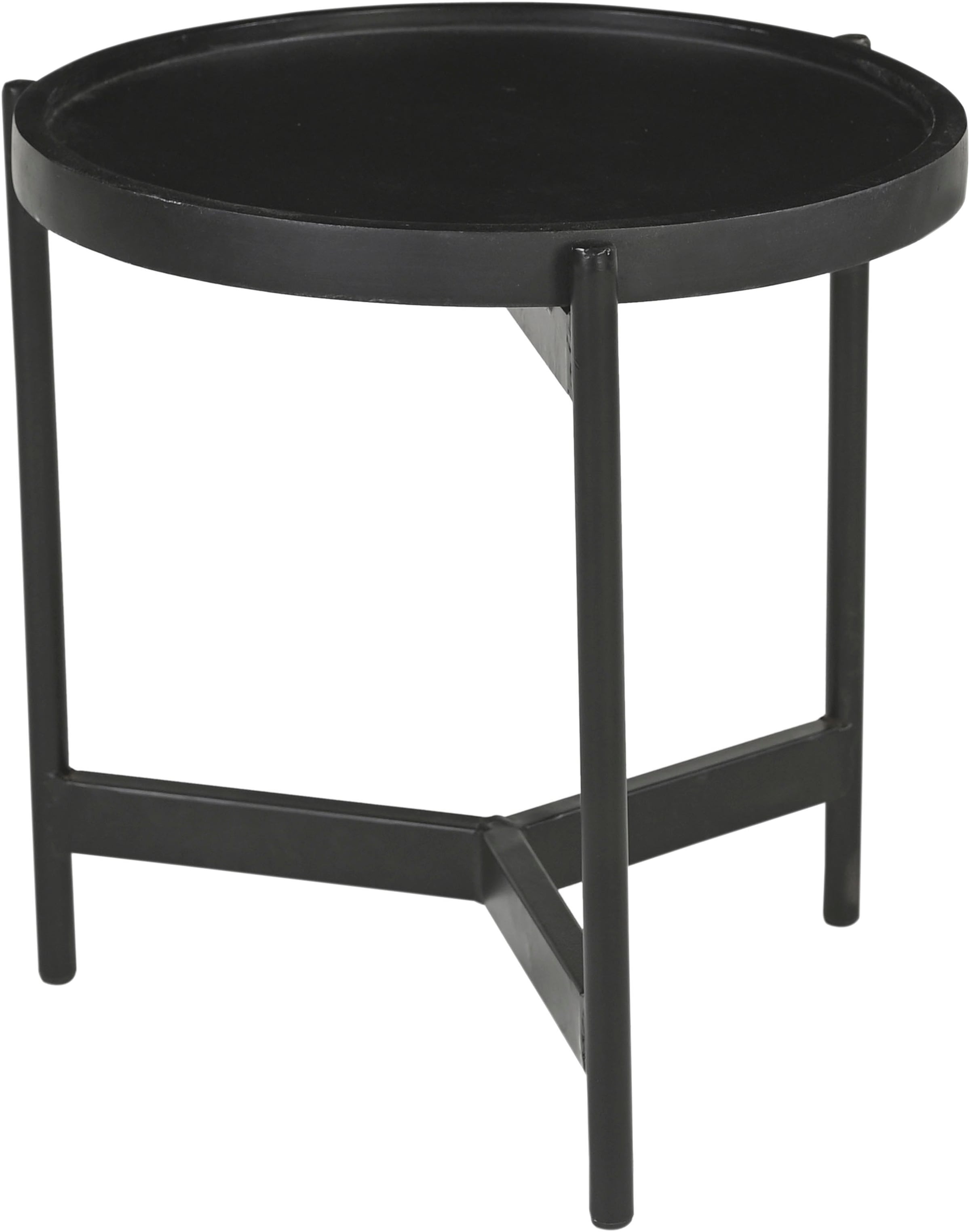 SIT Beistelltisch »Turin 2er Set aus Mango massiv mit Metallgestell« 2 Stk. tlg. 2er Set mit runden Tischplatten & robustem Metallgestell