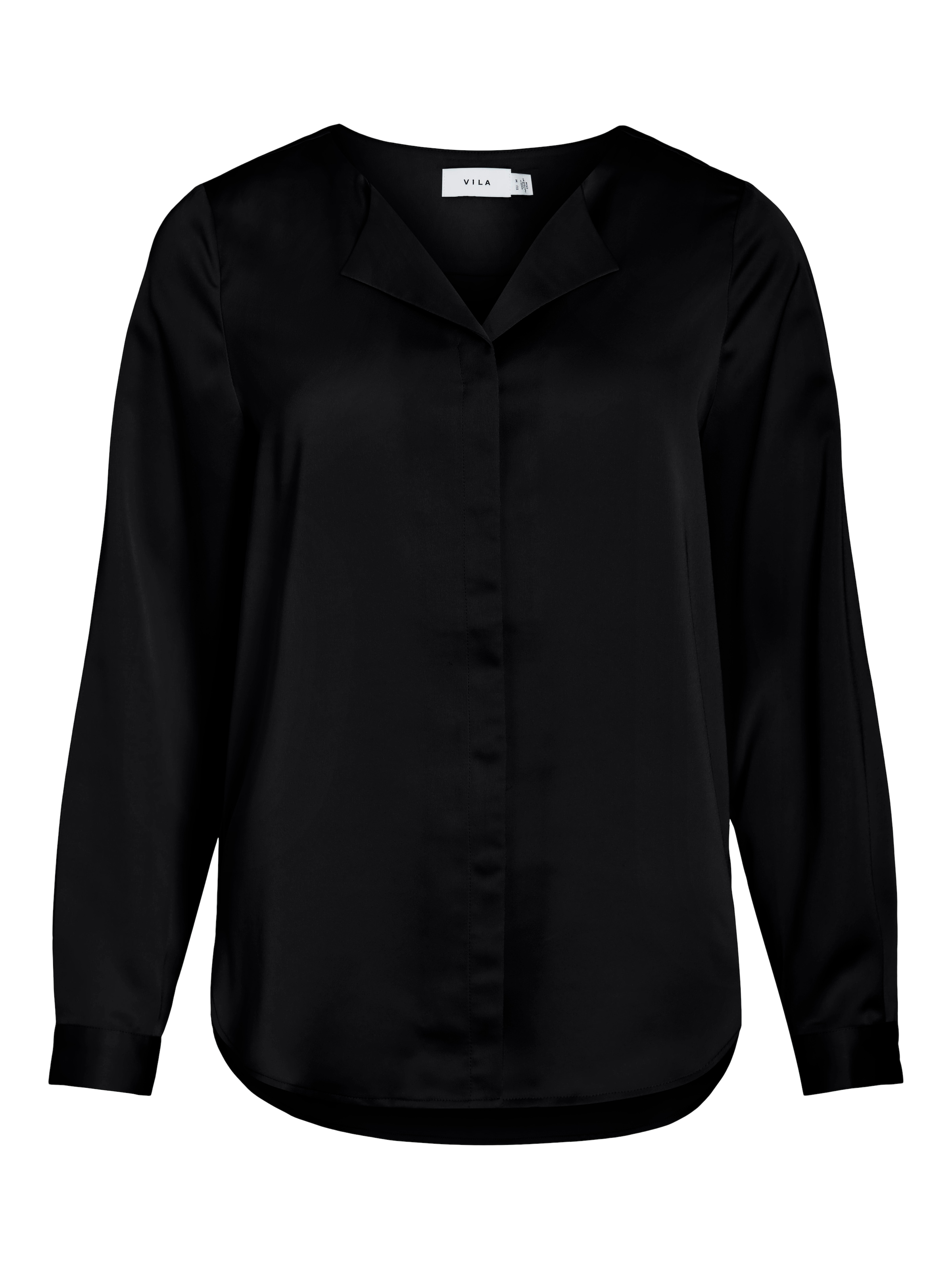Vila Blouse chemise »VIELLETTE V-NECK L/S SATIN SHIRT - NOOS«