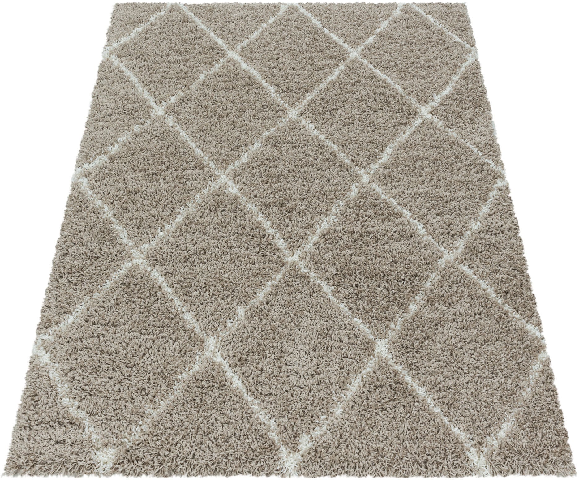 Ayyildiz Teppiche Hochflor-Teppich »ALVOR 3401« rechteckig 50 mm Höhe Shaggy, Langflor, Läufer, pflegeleicht, Wohnzimmer