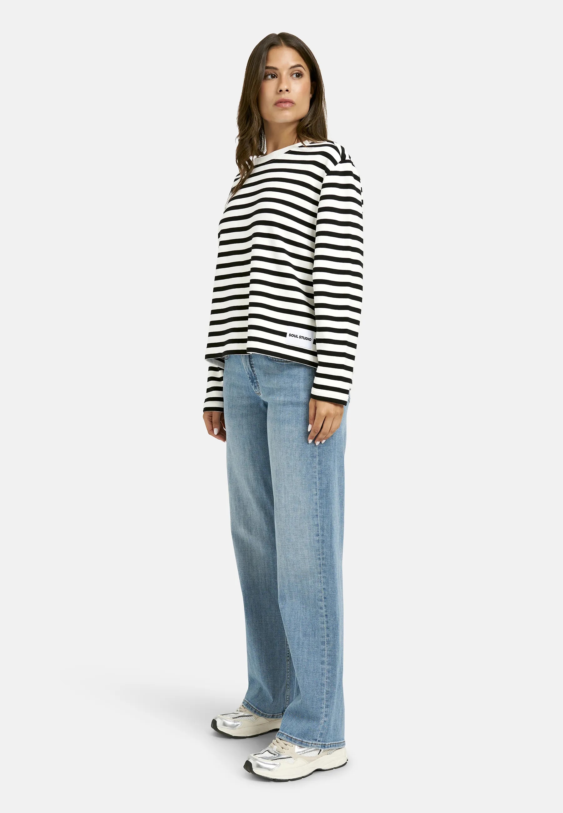 Smith & Soul Sweatshirt , mit Label-Aufnäher, Rundhals
