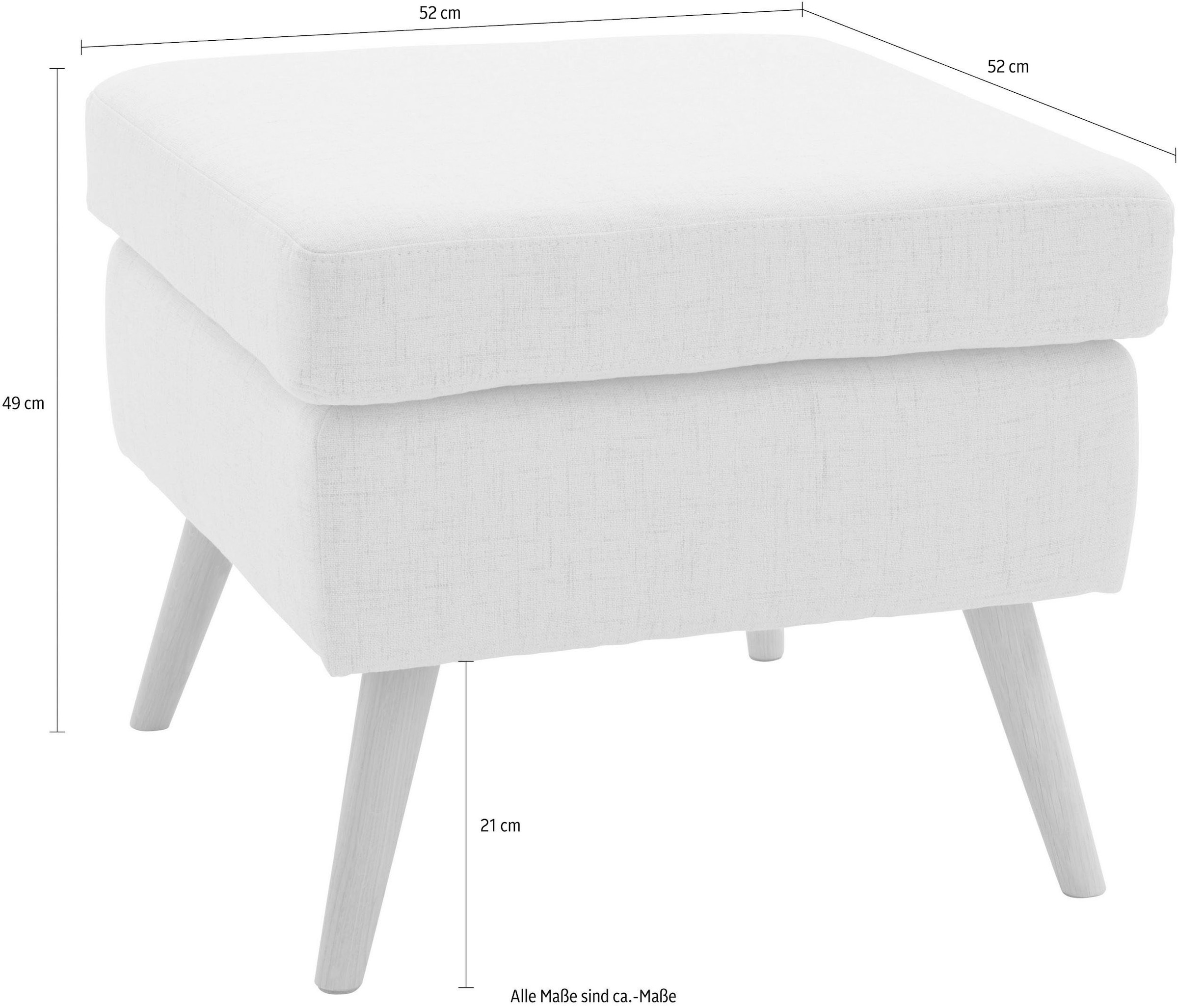 Home affaire Tabouret rembourré »Sallito« la version plus petite de "Salla", en 6 qualités de revêtement