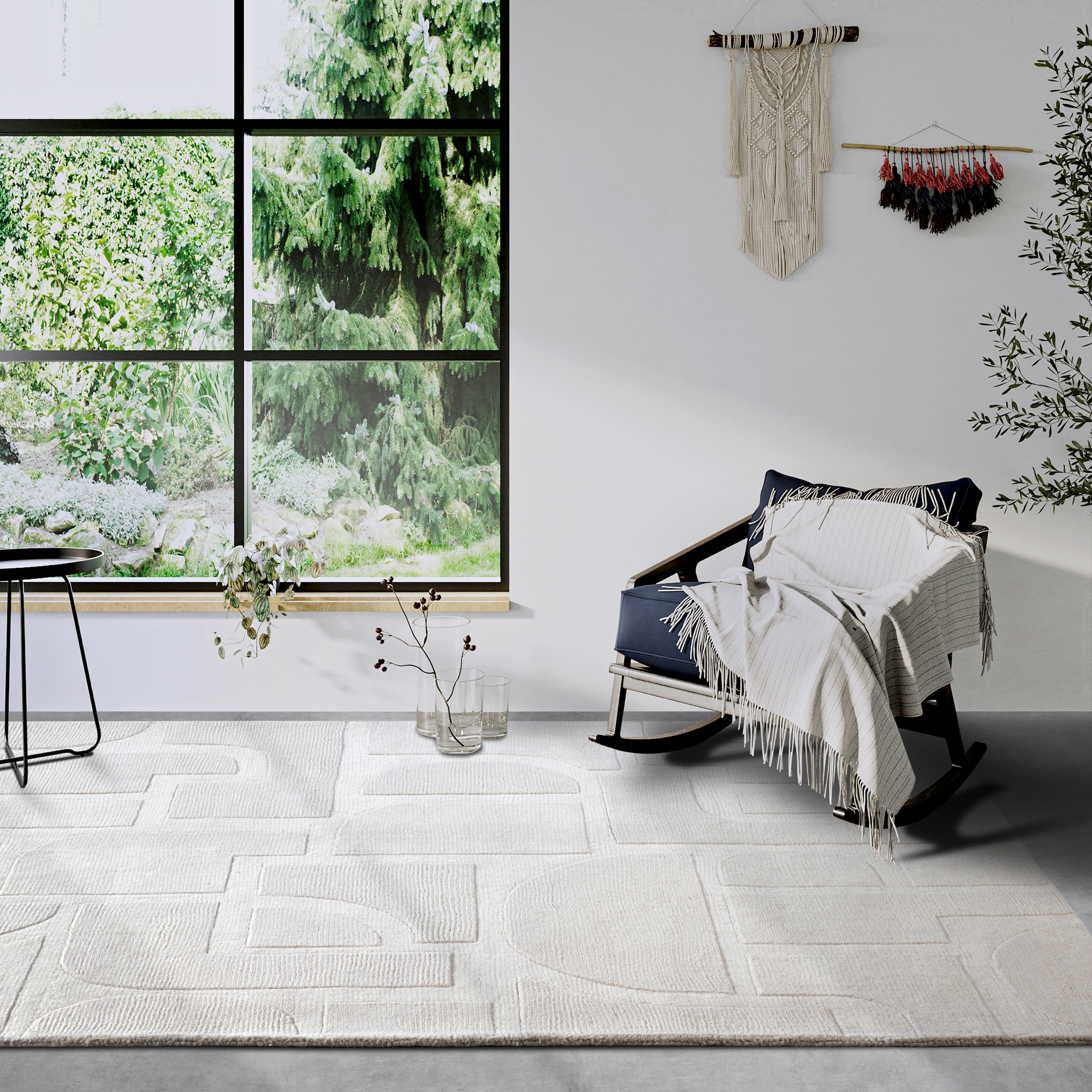 Villeroy & Boch Tapis en laine »Alexis« Rectangulaire 10 mm Höhe Handgewebt, Wolle, Natur, Wohnzimmer, Geometrie, Boho, Design