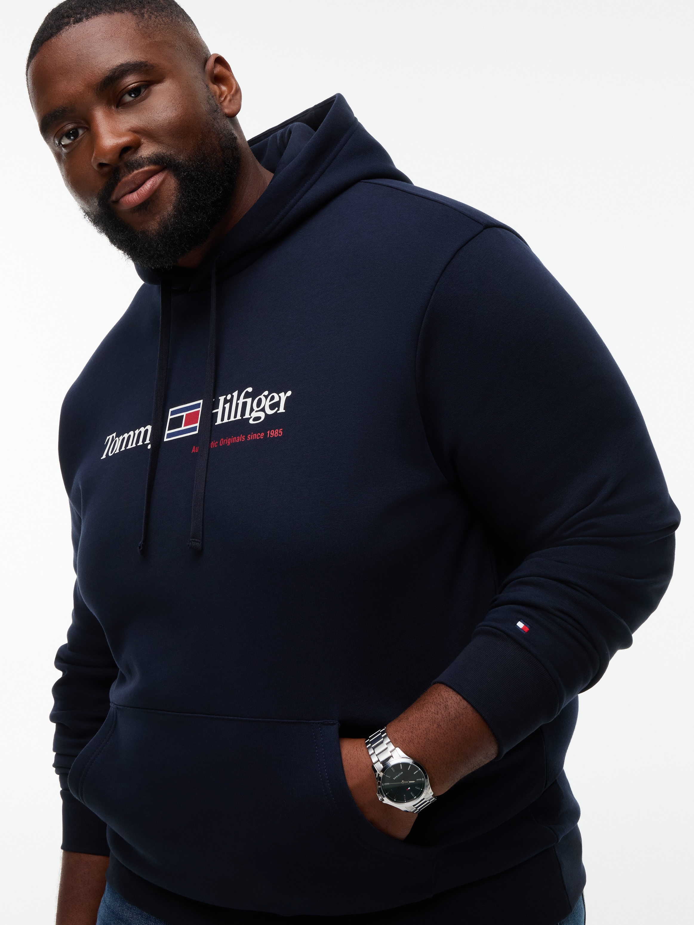 Tommy Hilfiger Big & Tall Hoodie »BT-RWB GRAPHIC FLEECE«, Grosse Grössen
