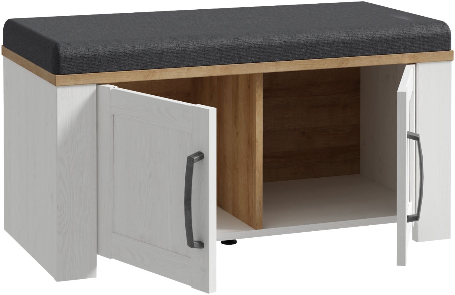 FORTE Banc rembourré »Bohol, Garderobenbank mit Sitzpolster, Stauraum« L/H/P 86,5/45/42cm