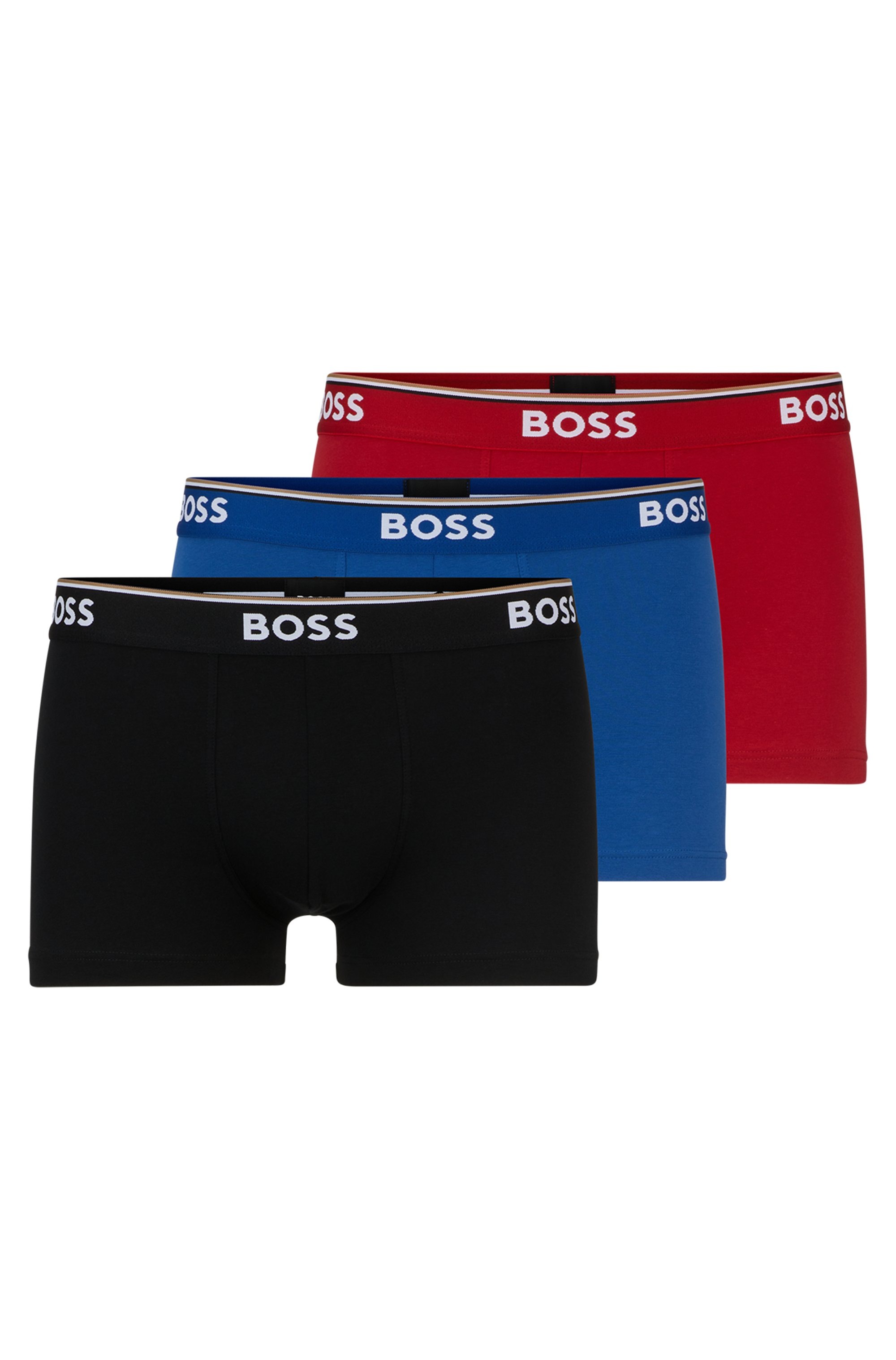 BOSS Boxer »TRUNK 3 PACK« 3 Stk. tlg., BOSS Schriftzug auf dem Bund