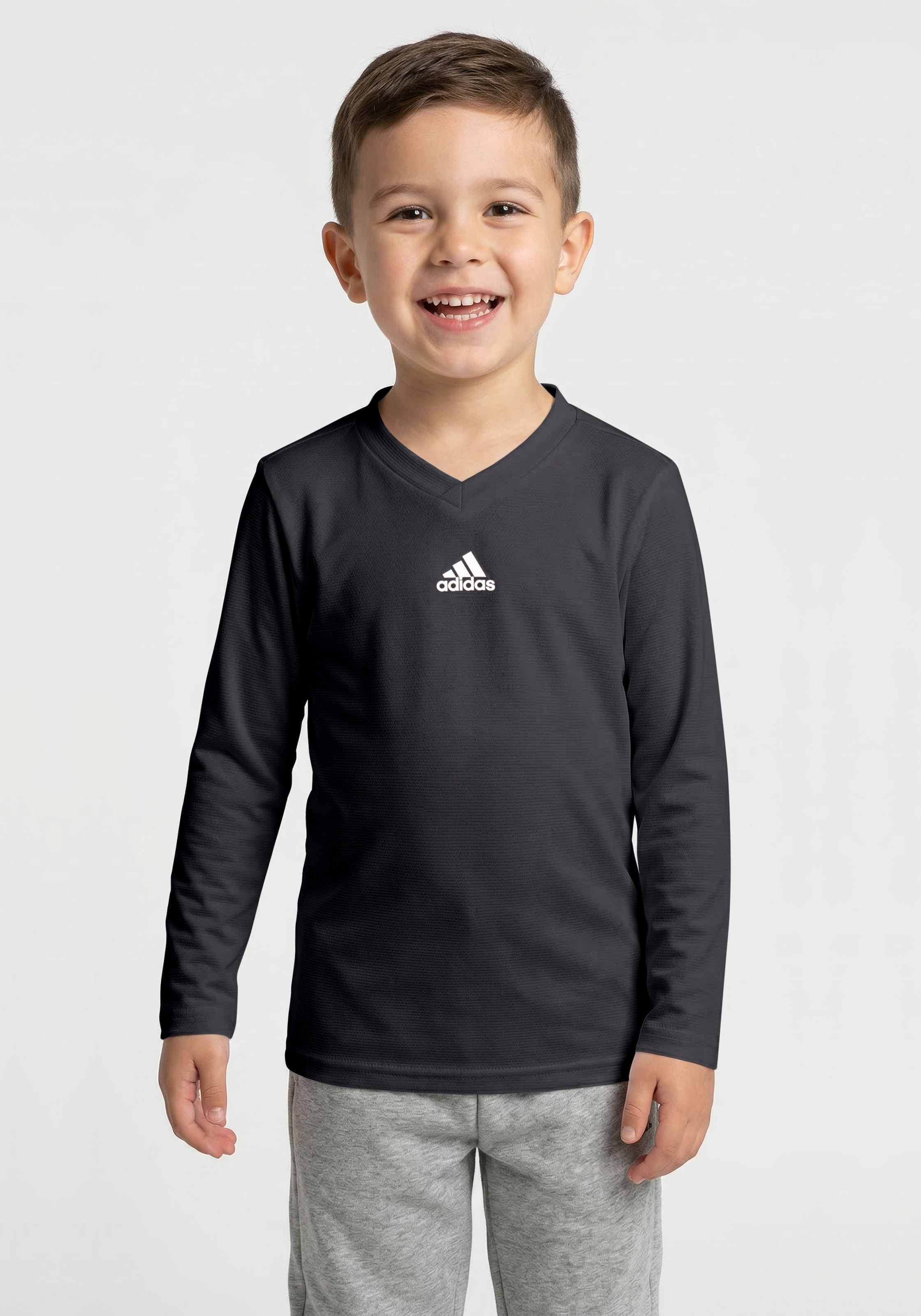 adidas Performance T-shirt à manches longues »TEAM BASE TEE Y« pour enfants, avec encolure en V, sans fermeture
