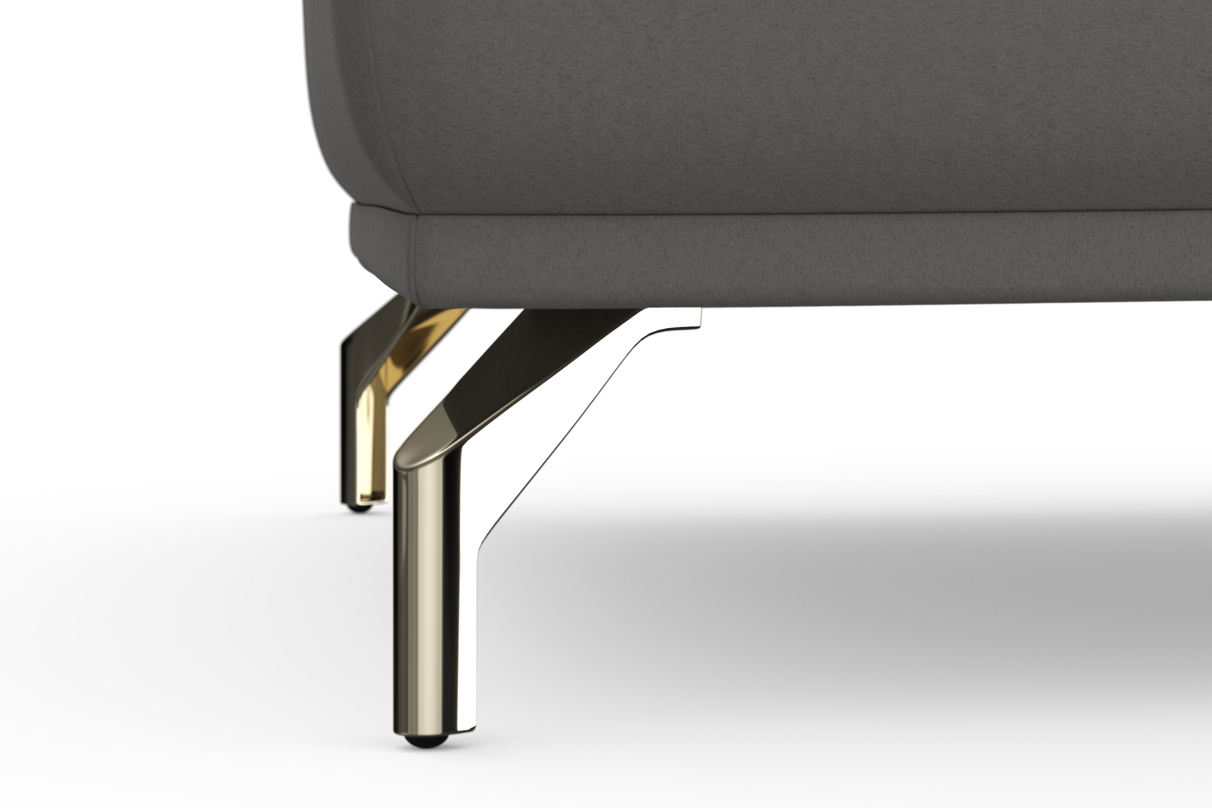 sit&more Hocker »Bailando« mit Federkern und satinierten Nickelfüssen