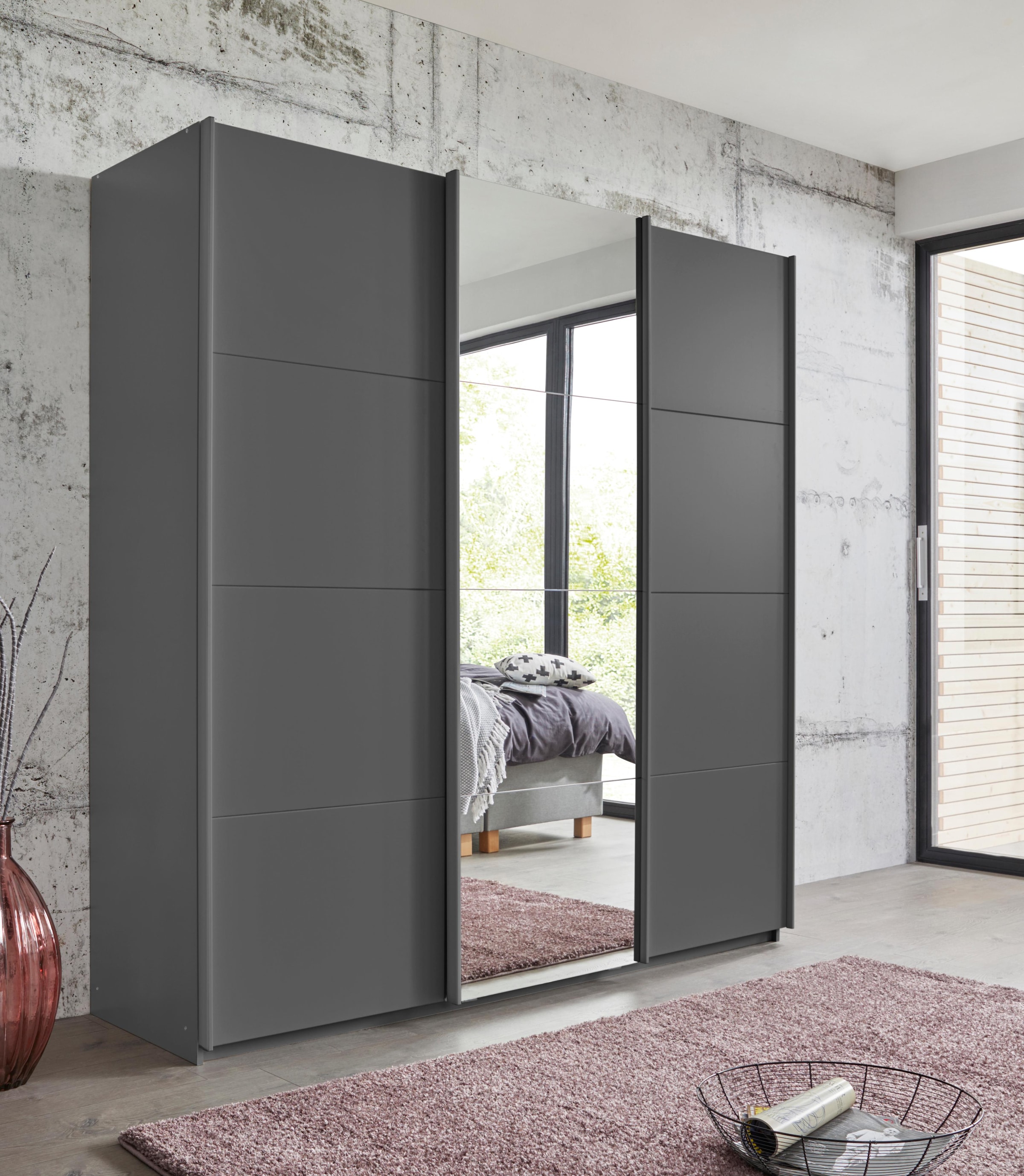 rauch Schwebetürenschrank »Kleiderschrank Schrank Garderobe Wäscheschrank KEPAN« inkl. Schubladen-Einsatz und extra Einlegeböden MADE IN GERMANY