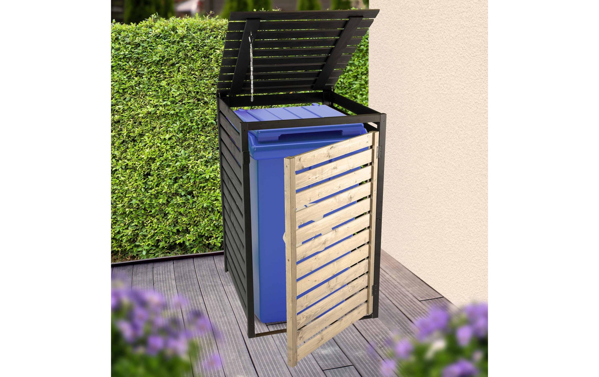 dobar Mülltonnenbox »240 L« Bausatz aus Fichtenholz für Mülltonnen