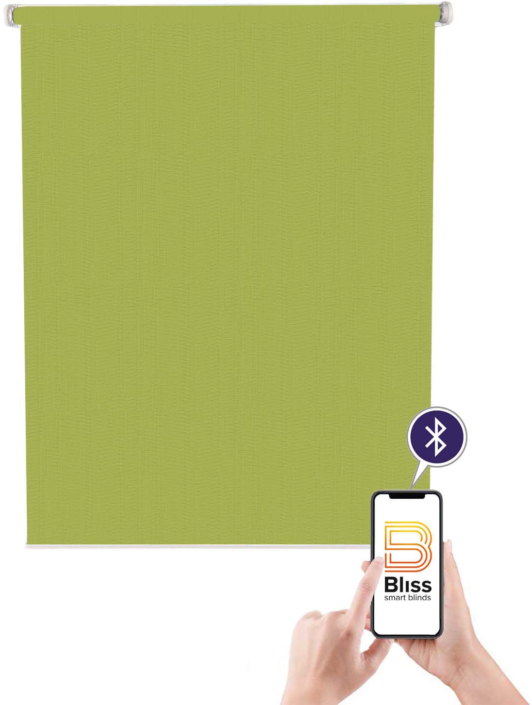 sunlines Store électrique »Akkurollo Structure« Opaque Aucun perçage requis commandé par application via Bluetooth, tige de chute blanche