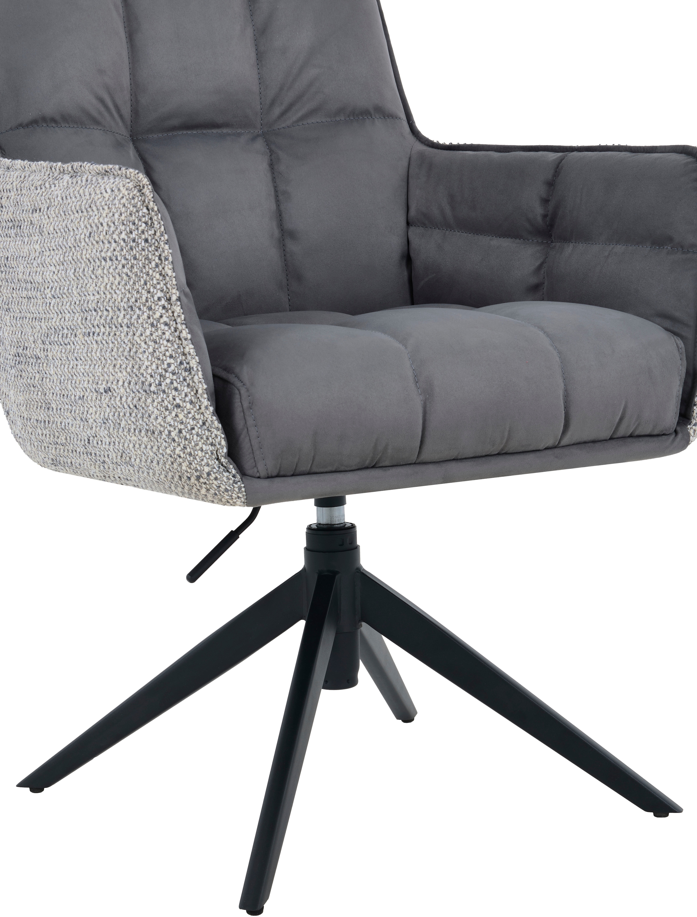HELA Chaise pivotante »POMBA« () 1 cuispivotant à 360°, réglable en hauteur, suspension à ressort, accoudoirs, supporte 140kg