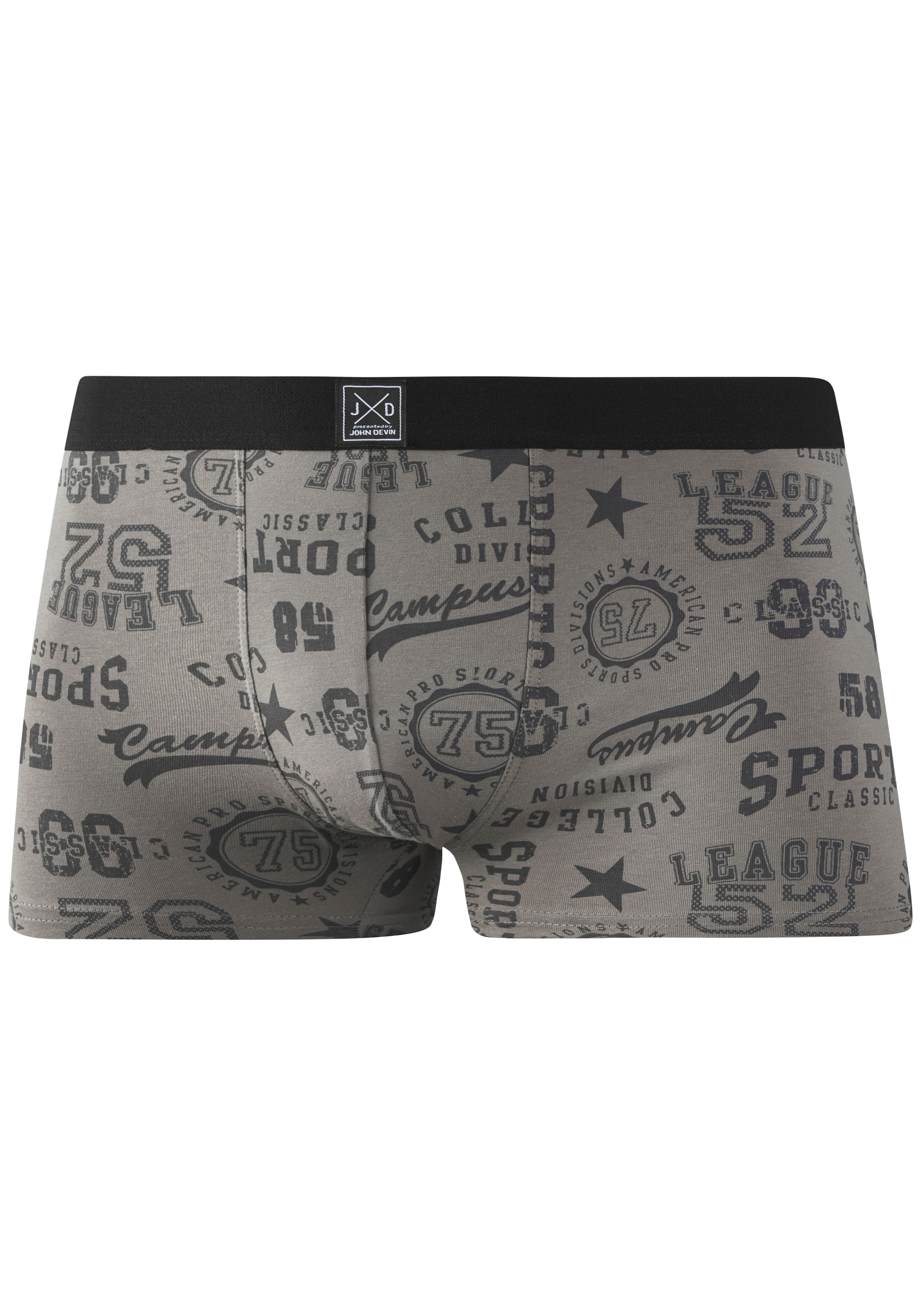 John Devin Boxer »Boxershorts für Herren« Packung, 3 Stk. aus weichem Jersey-Material, teils lustig bedruckt