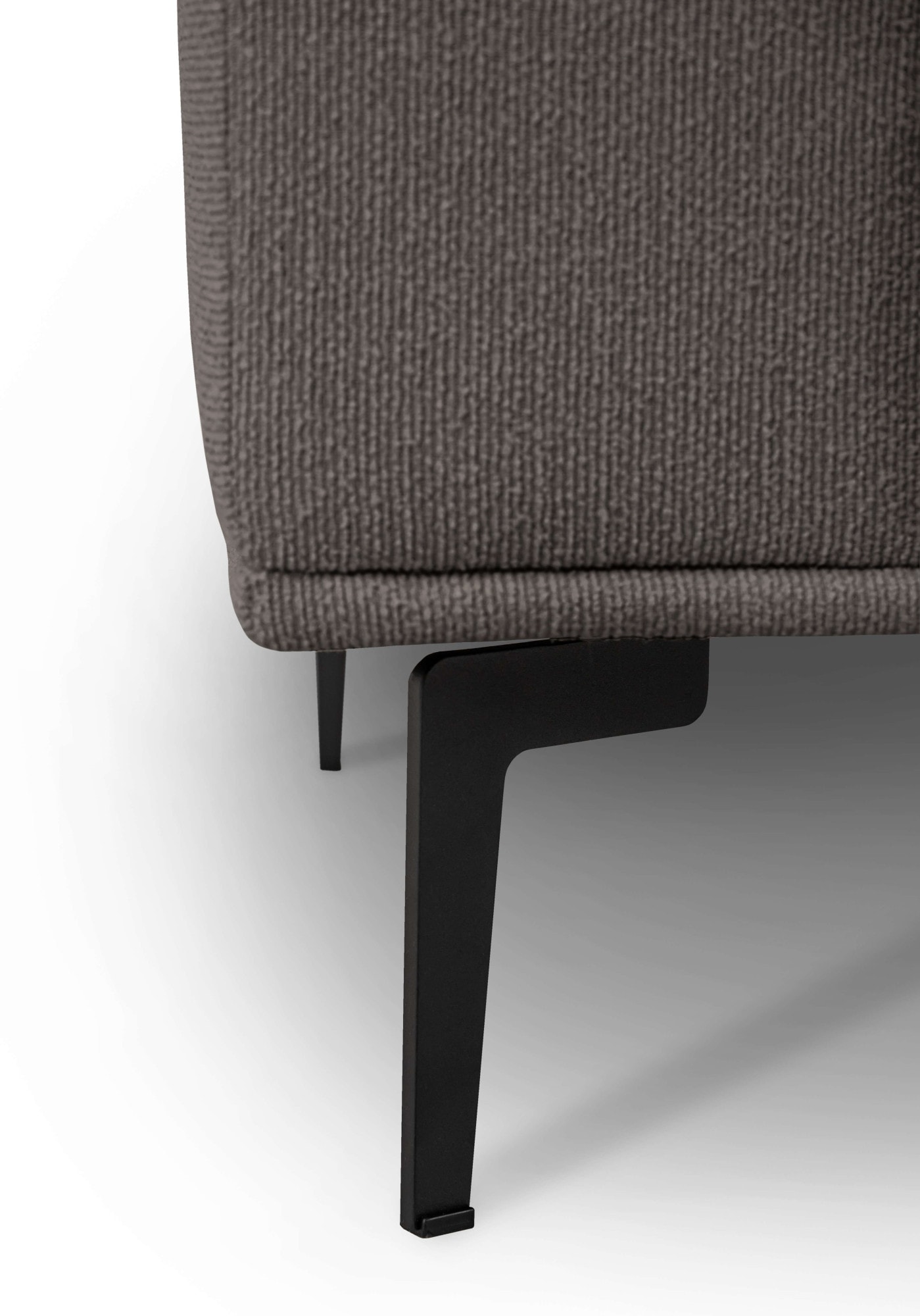 GOODproduct Canapé d'angle »Lillith, 289 cm, L-Form, gemütlicher Sitzkomfort« Eckcouch mit runder Recamiere links/rechts , Strukturstoff