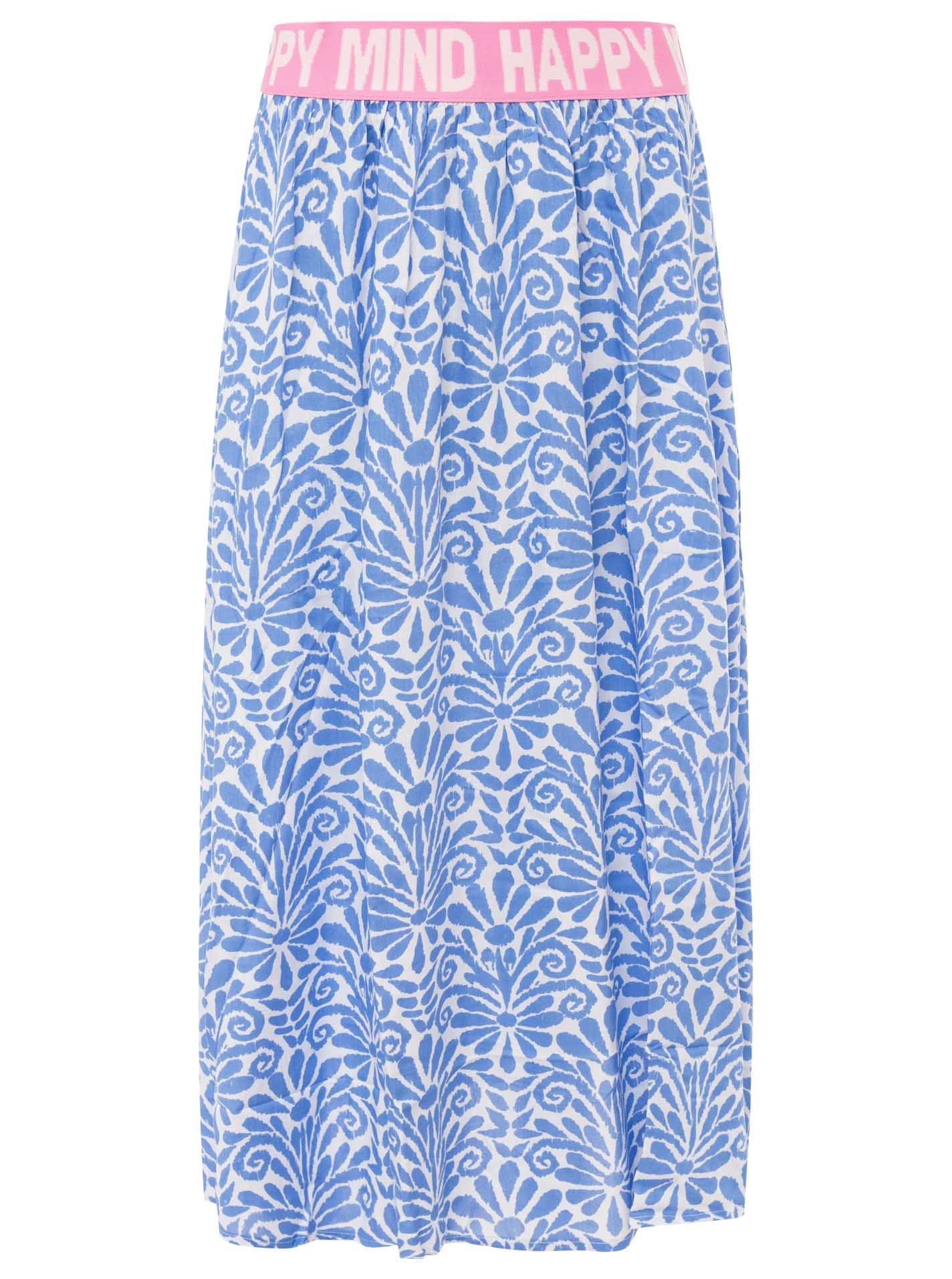 Zwillingsherz Maxi jupe »"Geometric Flowers"« motif floral, élastique avec inscription, matière légère, longueur cheville