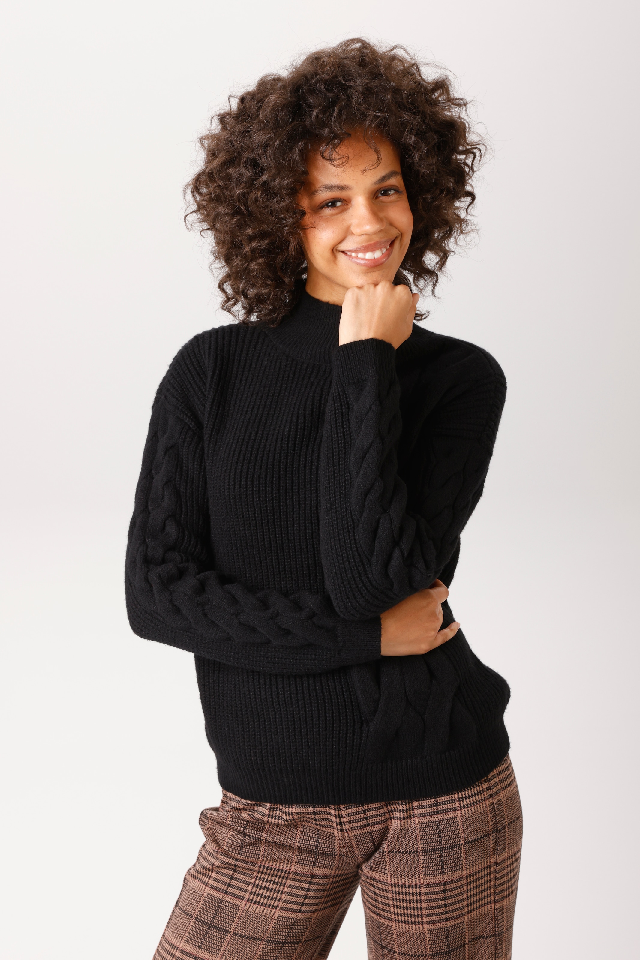 Aniston CASUAL Pull en tricot orné de torsades - NOUVELLE COLLECTION