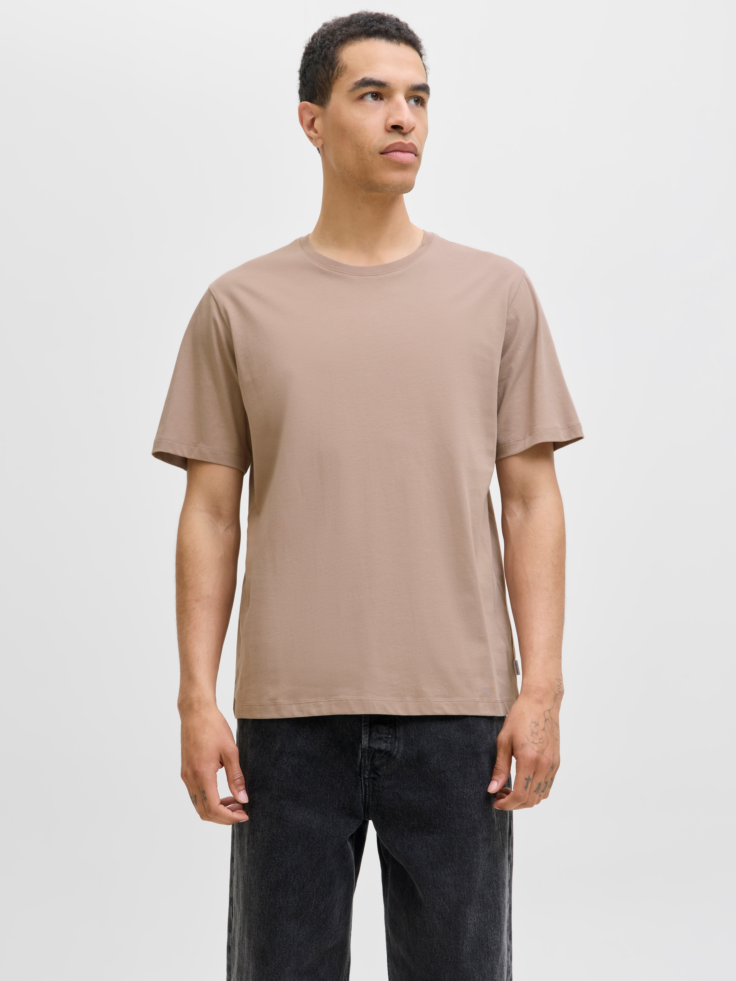 Jack & Jones Shirt à col rond »JJEORGANIC BASIC TEE SS O-NECK NOOS« Coton, coupe regular fit