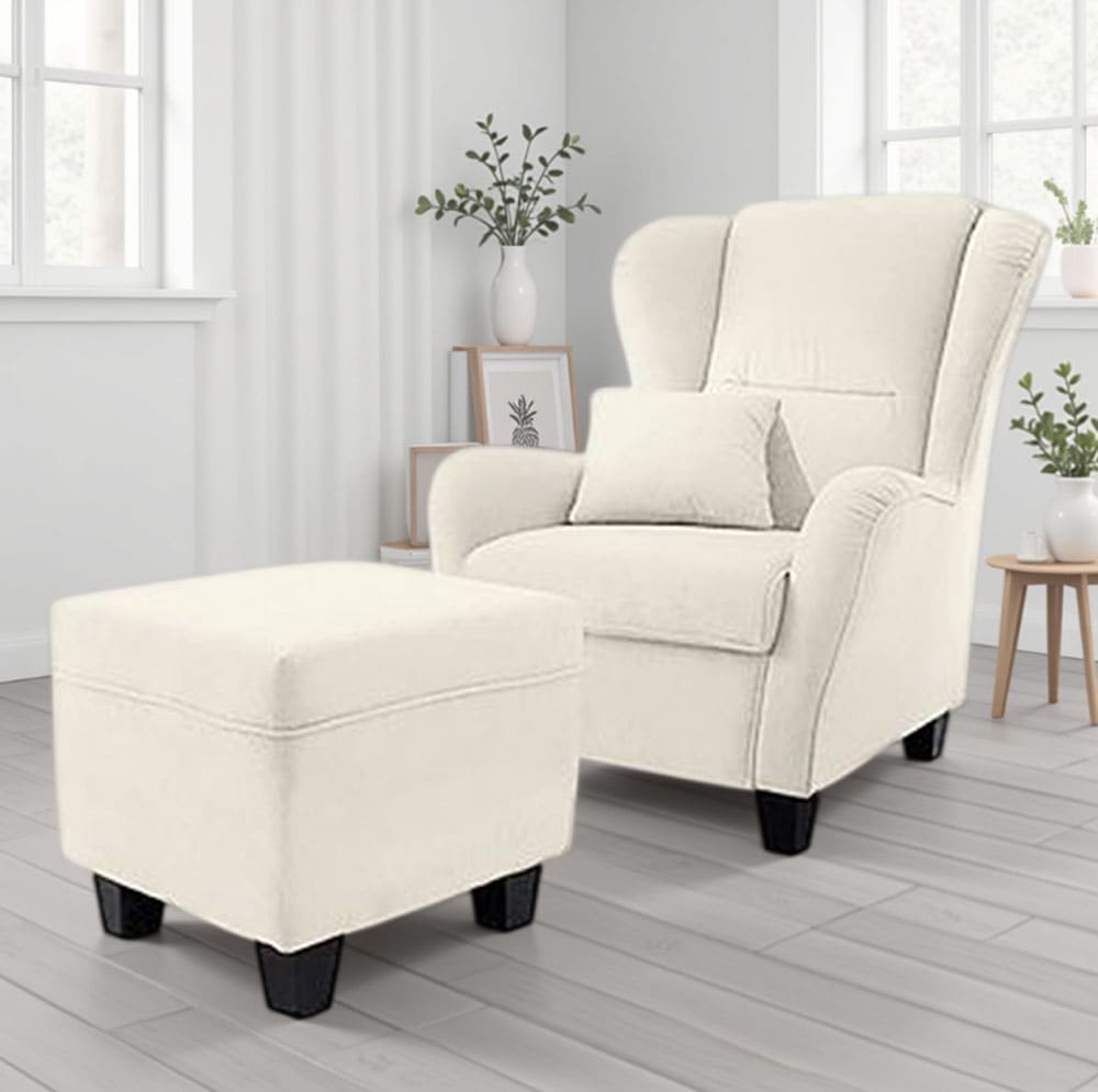 Home affaire Fauteuil à oreilles »Oliver, B: 92 cm, Sitzhöhe: 41 cm« 1 Zierkissen