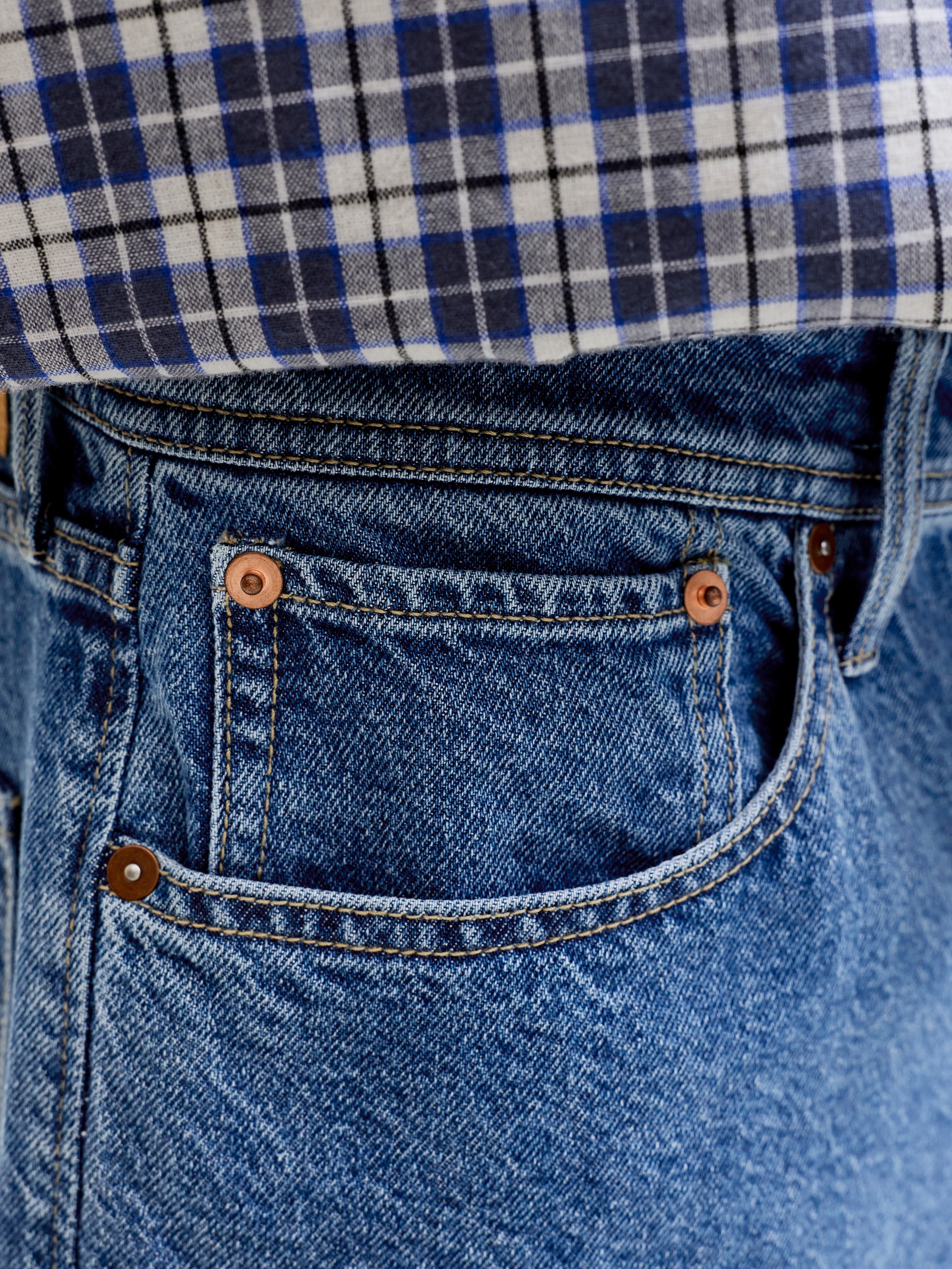 Jack & Jones Jeansshorts »JJIALEX JJORIGINAL SHORT« Baumwolle, high waist, baggy fit