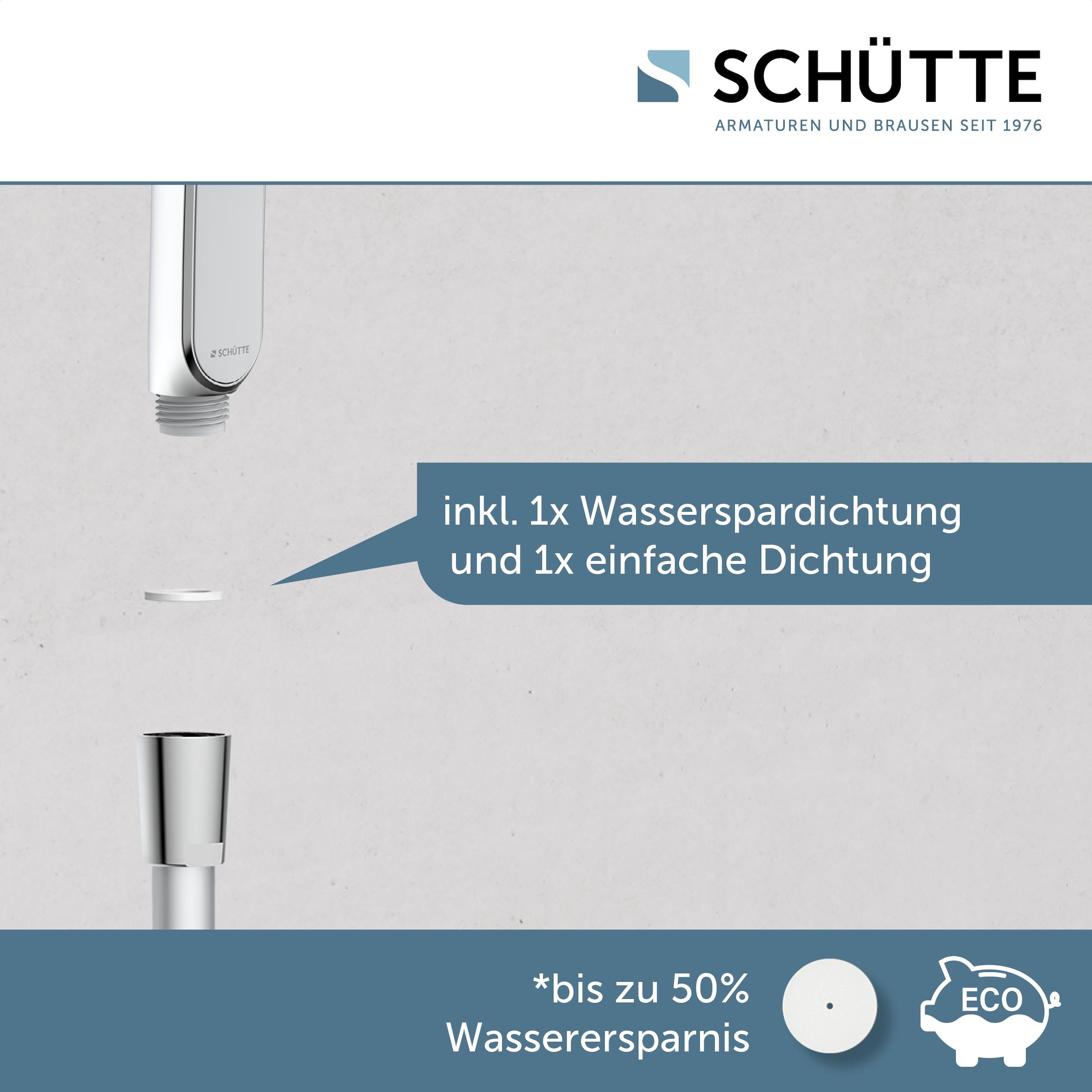 Schütte Stangenbrause-Set »KARIBIK« Komplett-Set, 4 Stk. tlg. höhenverstellbar, mit Antikalk-Beschichtung, wassersparend