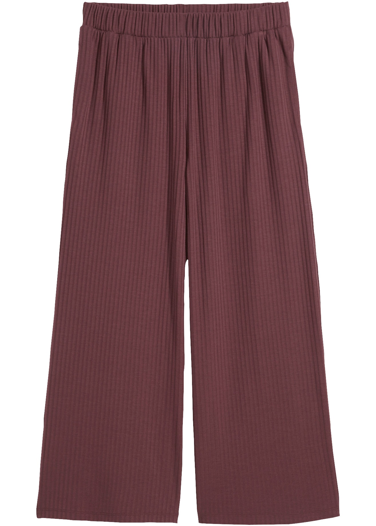 bonprix Jerseyhose »Jersey-Hose aus Rippe mit Bequembund«  aus Viskose, Polyester und Elasthan, lockere Passform, lässiger Stil