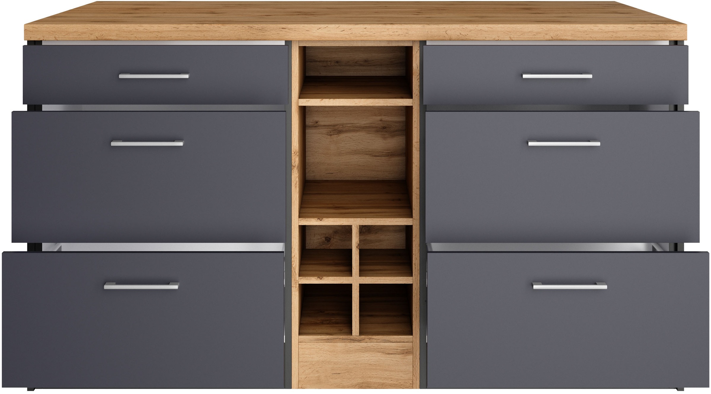 KOCHSTATION Ilot de cuisine »KS-Milan« dimensions 153/100 cm, beaucoup d’espace de rangement, lieu central : cuisine