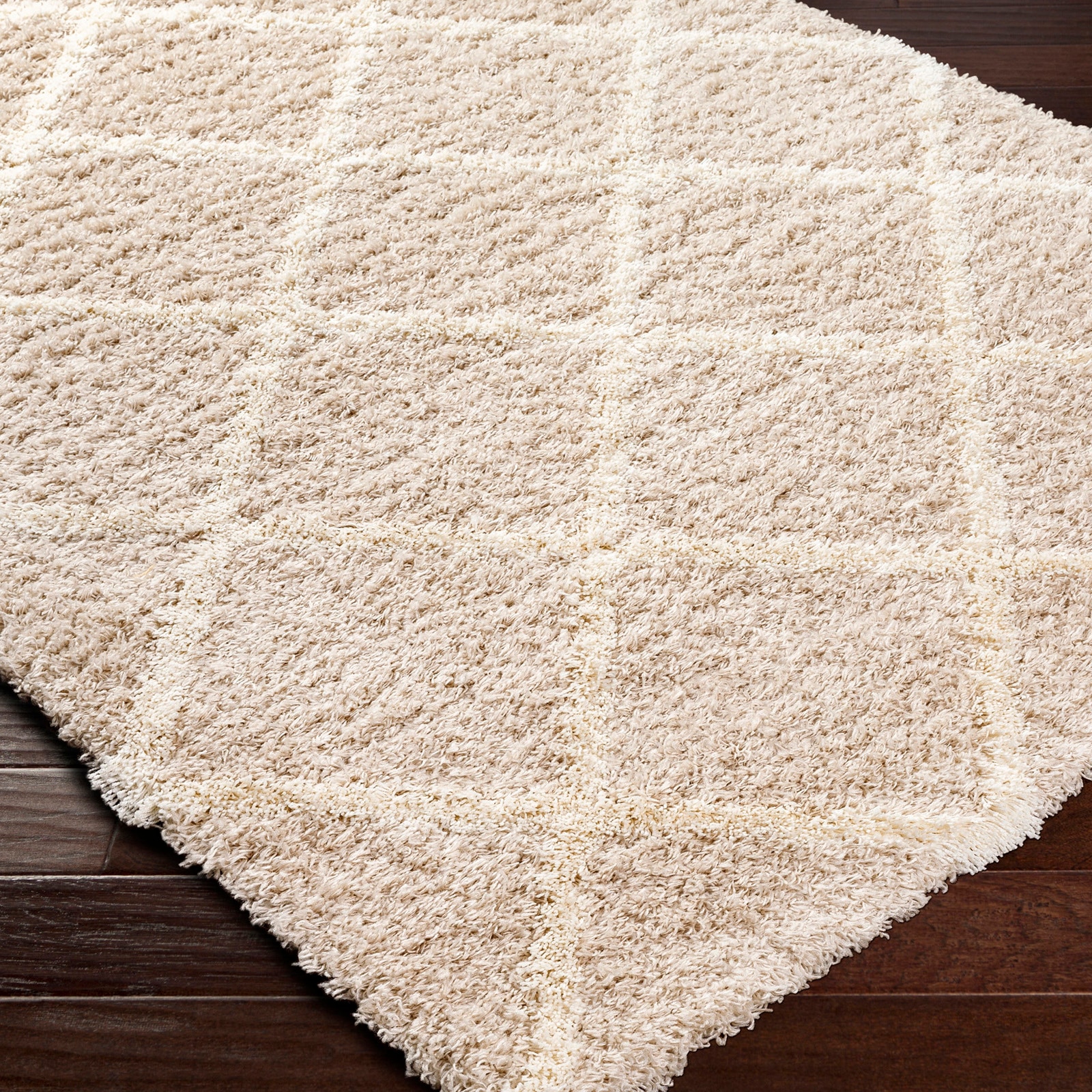 Livabliss Tapis à poils longs »SMOLENSK« Rectangulaire 52 mm Höhe Flauschig, Langflor, Weich, Boho Wohnzimmerteppich, Grau