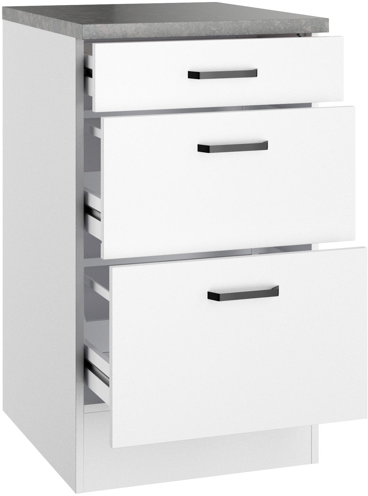 OPTIFIT Armoire basse »OPTImulti« Breite 50 cm, Tiefe 60 cm, mit 1 Schubkasten, 2 Auszügen