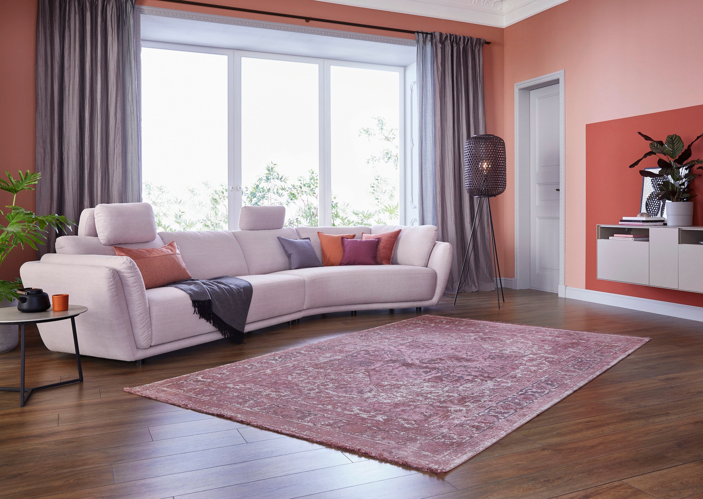 SCHÖNER WOHNEN-Kollektion Teppich »Velvet« rechteckig 7 mm Höhe Viskose, Wohnzimmer