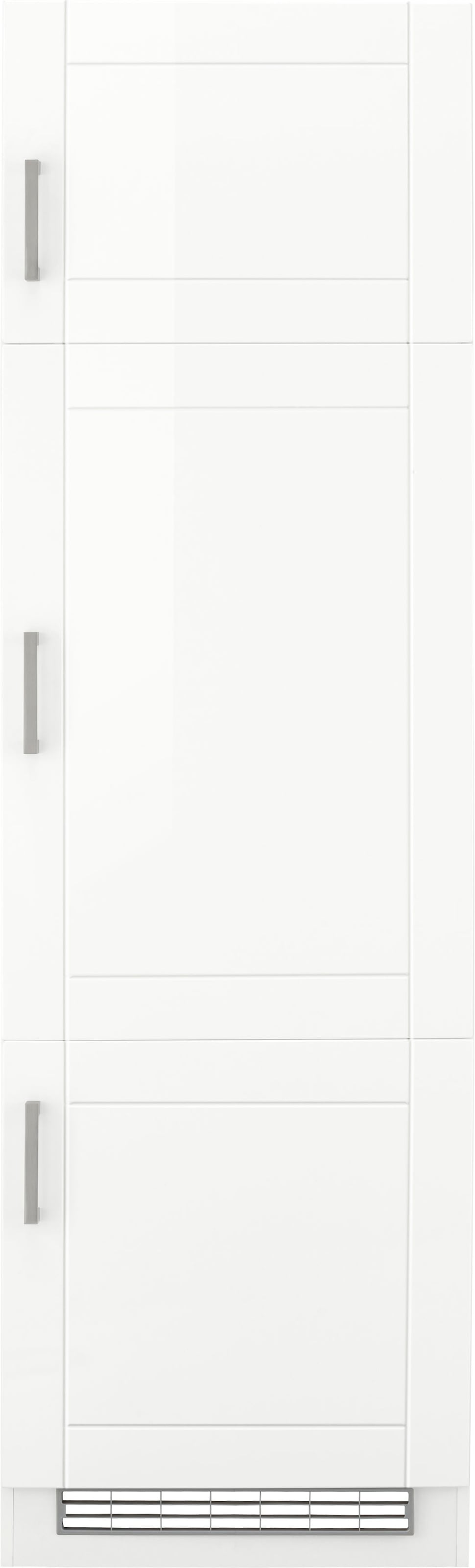 KOCHSTATION Kühlumbauschrank »KS-Tinnum« 60 cm breit, 200 cm hoch, Metallgriffe, mit Nischenmass 88 cm