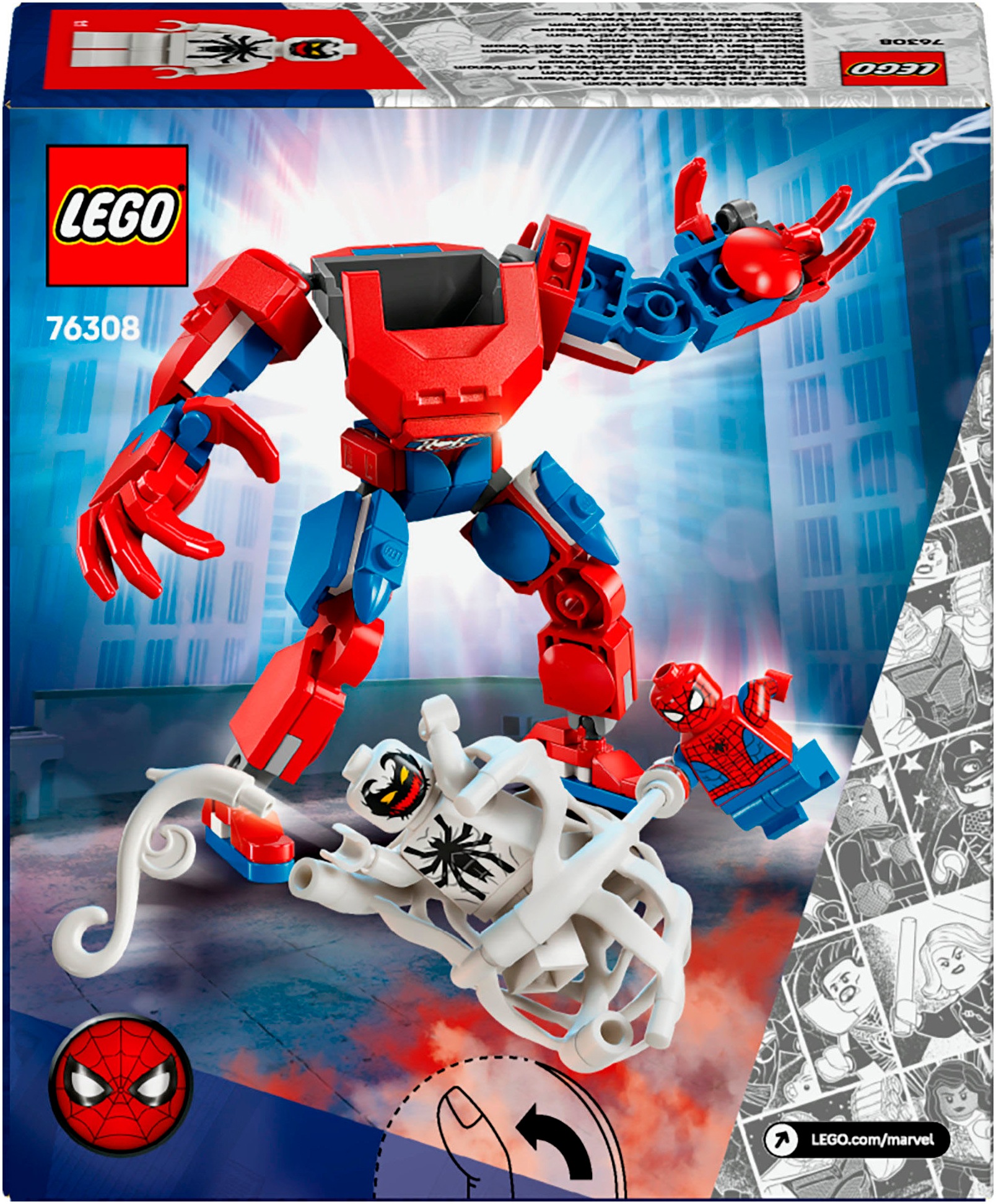 LEGO® Konstruktionsspielsteine »Spider-Man Mech vs. Anti-Venom (76308), LEGO Super Heroes« Made in Europe