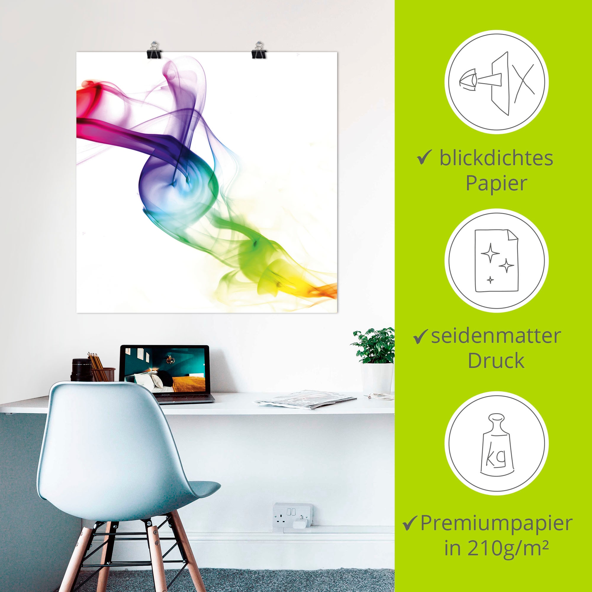 Artland Wandbild »Rauch - Abstrakt« Gegenstandslos 1 Stk. tlg. als Leinwandbild, Poster in verschied. Grössen